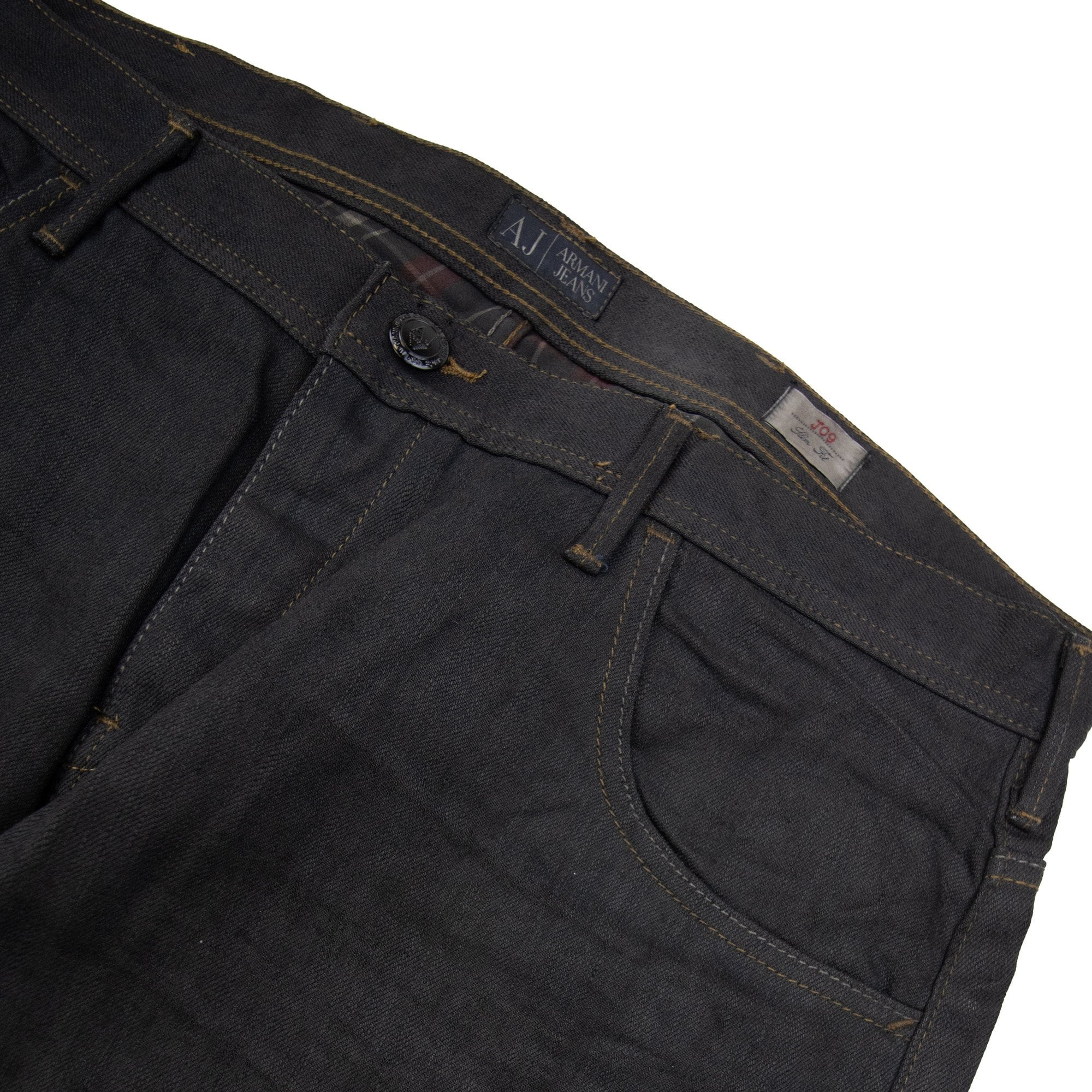 Armani Jeans J09 Straight Leg Jeans Nero