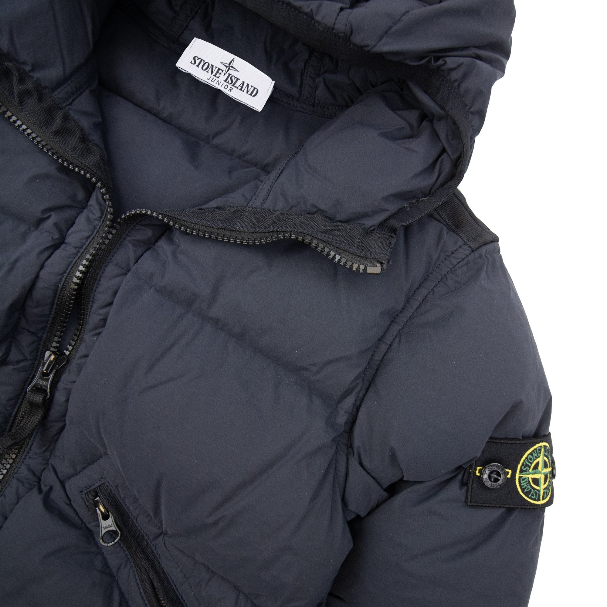 Stone Island Junior 4100017 Seamless Tunnel Nylon Down Jacket Navy V0020