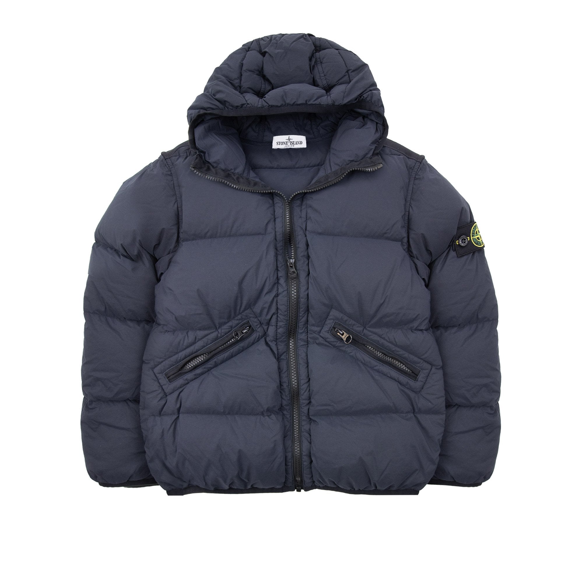 Stone Island Junior 4100017 Seamless Tunnel Nylon Down Jacket Navy V0020