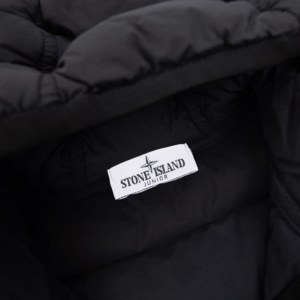 Stone Island Junior 4100017 Seamless Tunnel Nylon Down Jacket Black V0029