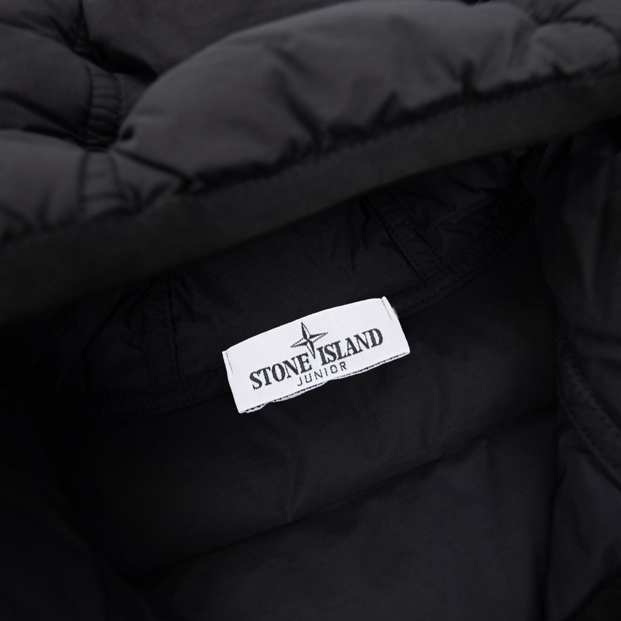 Stone Island Junior 4100017 Seamless Tunnel Nylon Down Jacket Black V0029