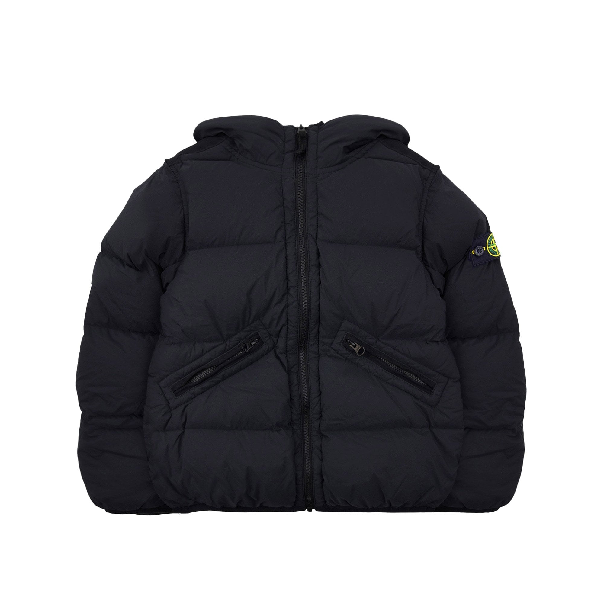 Stone Island Junior 4100017 Seamless Tunnel Nylon Down Jacket Black V0029