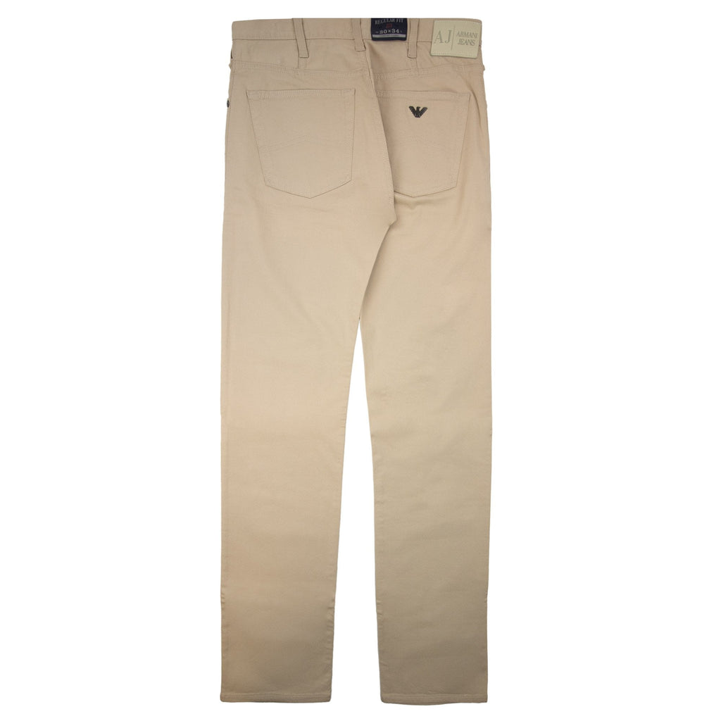 Armani Jeans J45 Slim Fit Five Pocket Jeans Beige