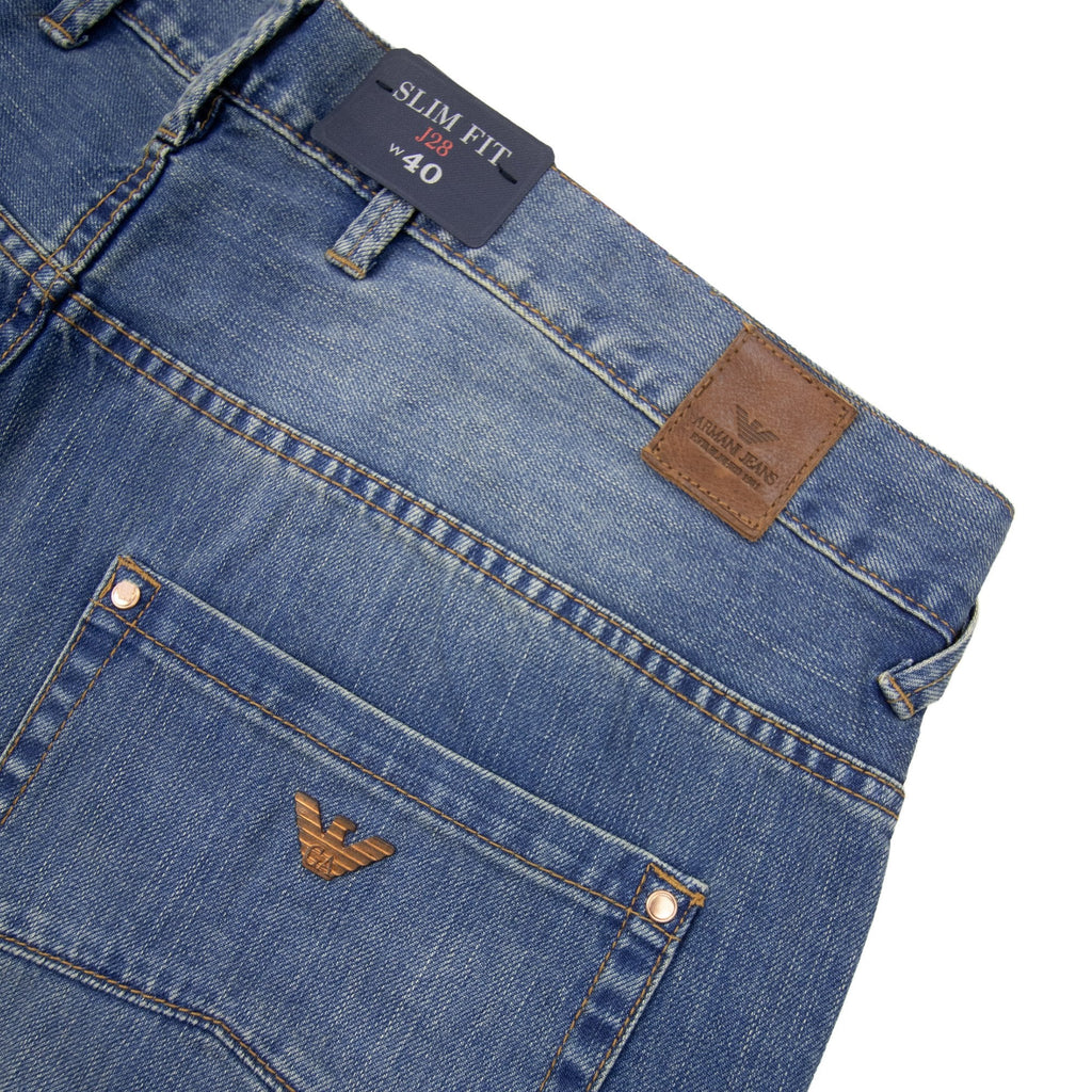 Armani Jeans Leather Badge J28 Slim Fit Jean