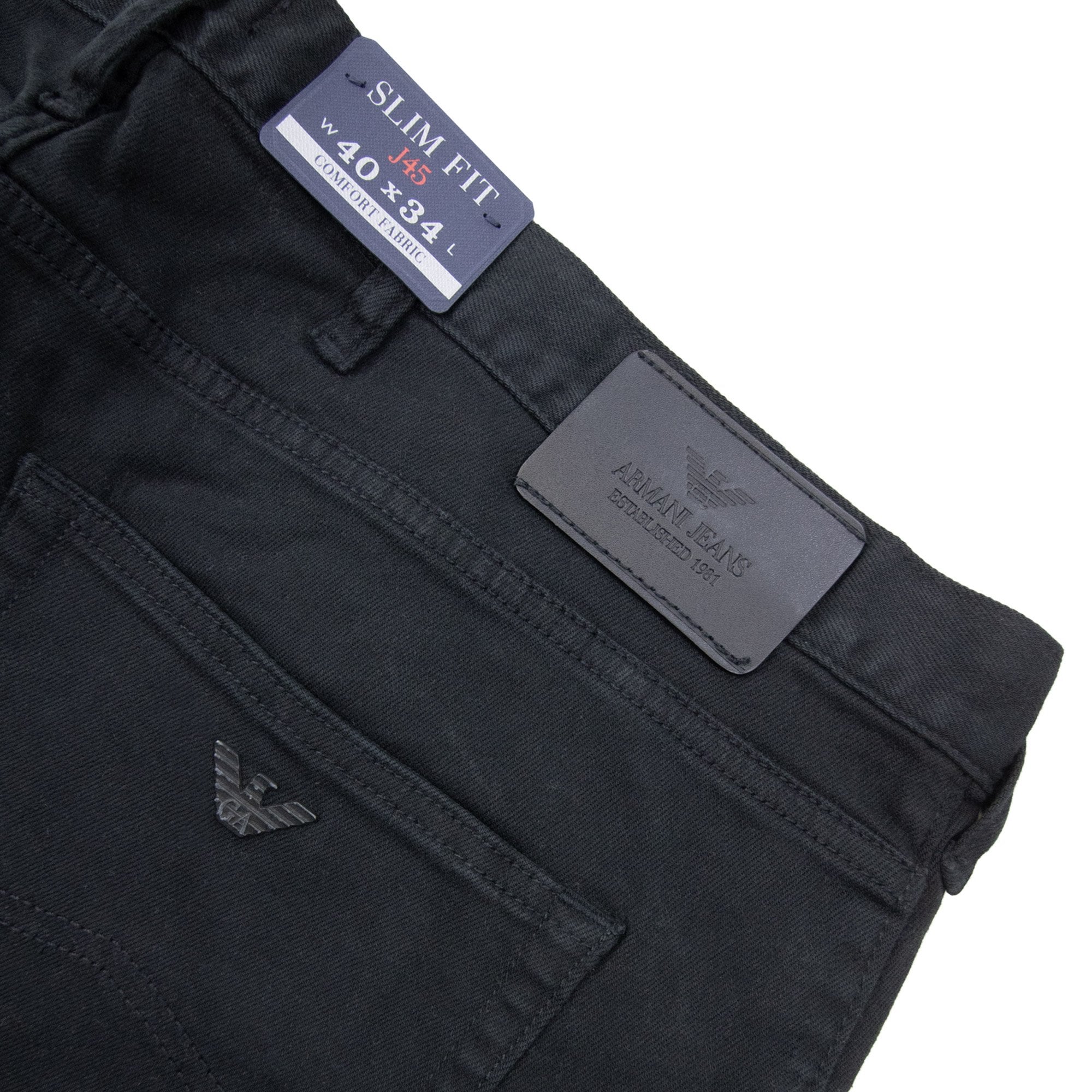 Armani Jeans J45 Slim Fit Jeans Nero