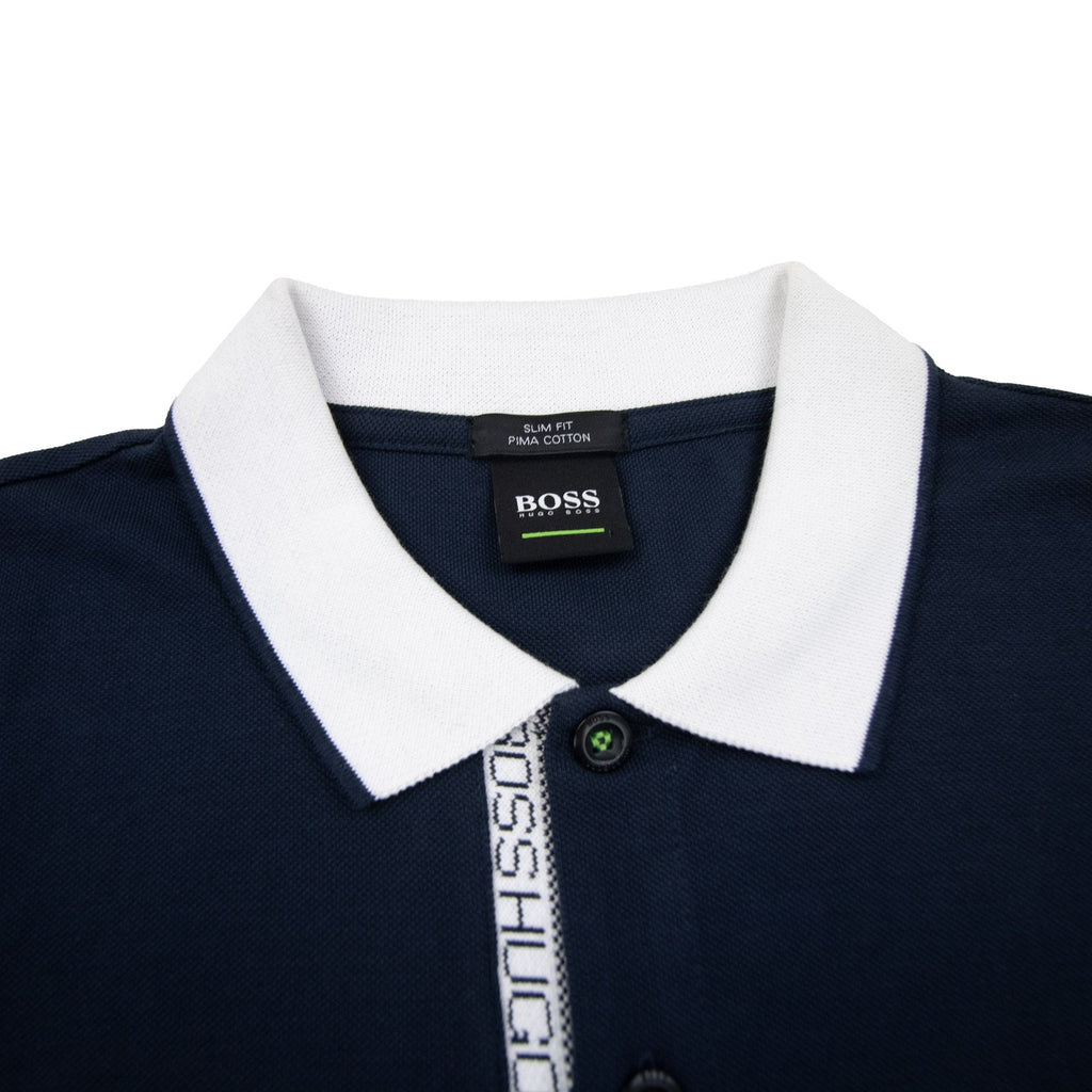 Hugo Boss Paule 4 Short Sleeve Polo Shirt Navy/white