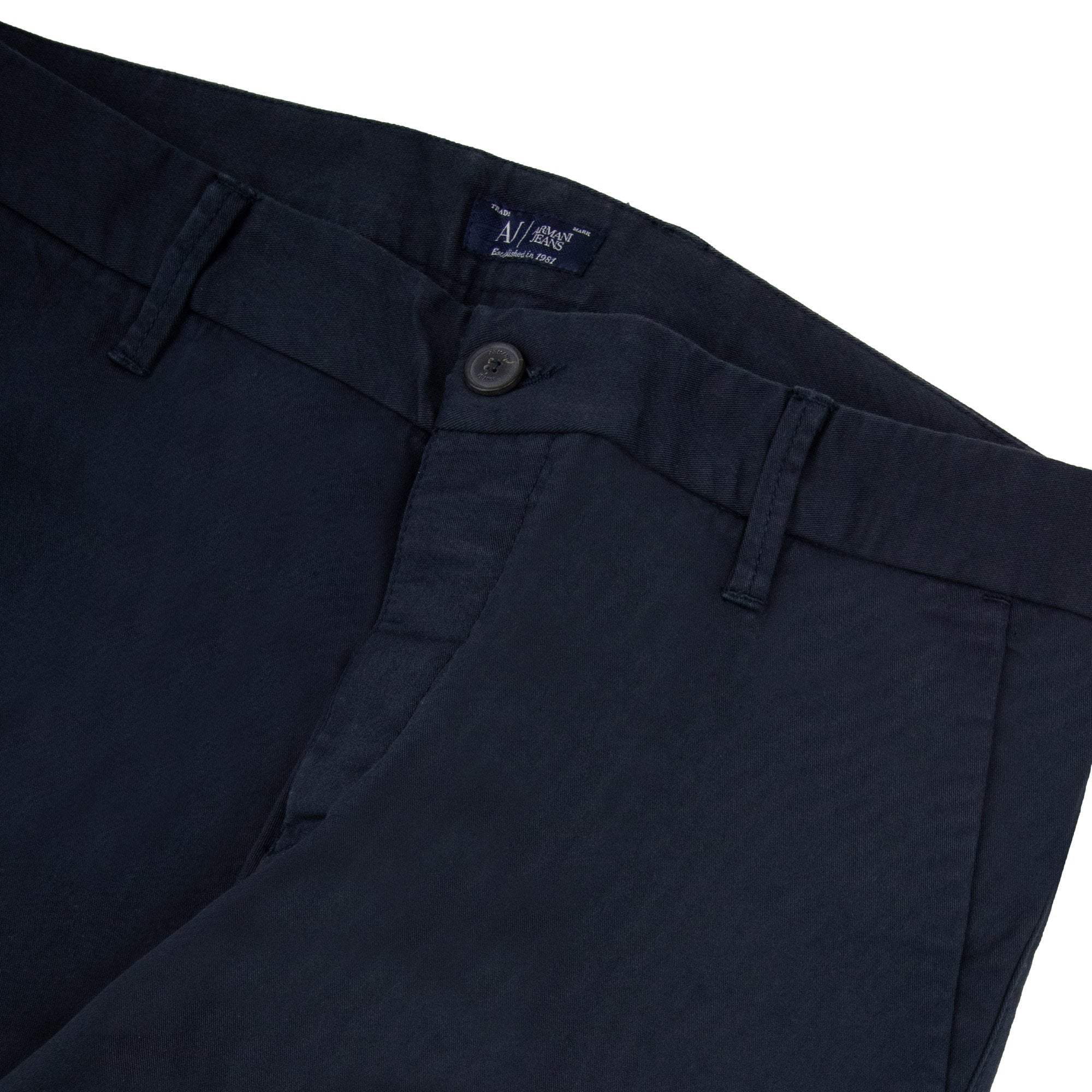 Armani Jeans Slim Fit Chino Trouser Navy SA29