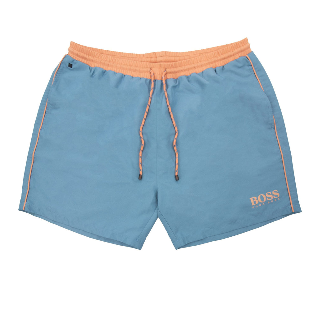 Hugo Boss Starfish Logo Swim Shorts Sky Blue