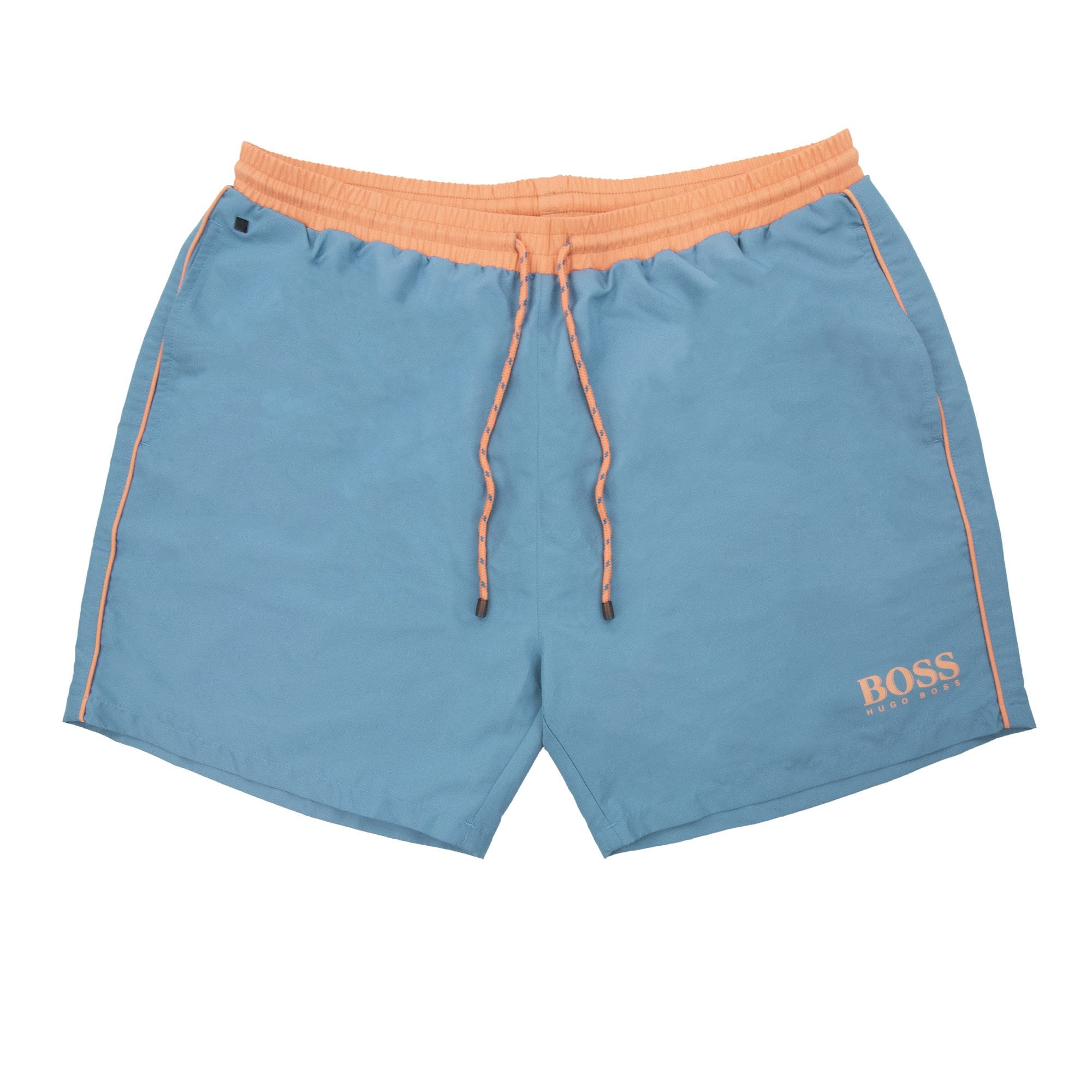 Hugo Boss Starfish Logo Swim Shorts Sky Blue