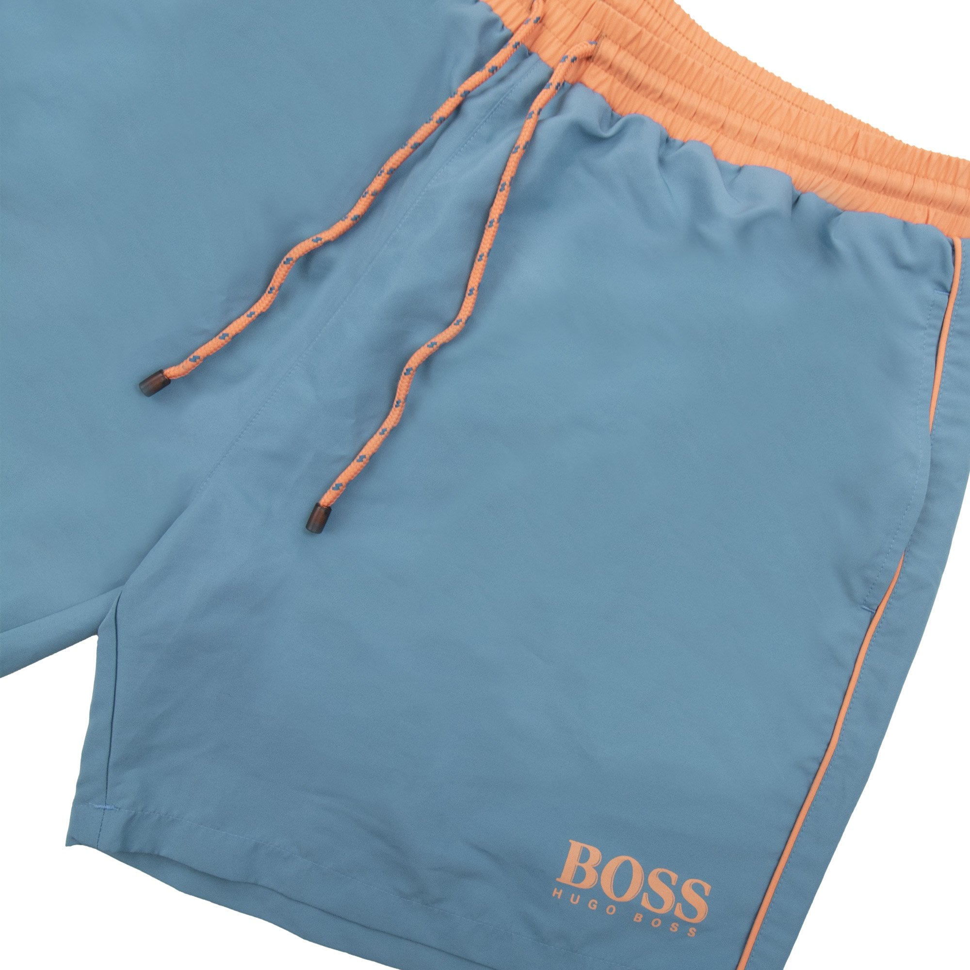 Hugo Boss Starfish Logo Swim Shorts Sky Blue