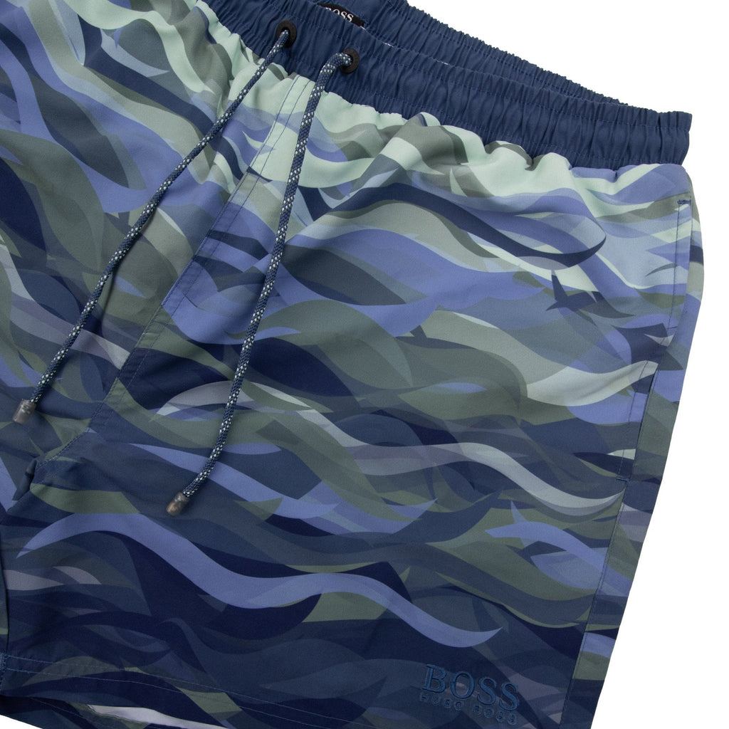 Hugo Boss Piranha Camo Print Swim Short Camo