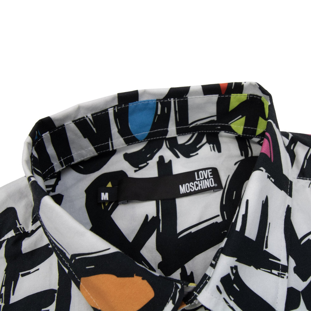 Love Moschino All Over Multi Logo Shirt White