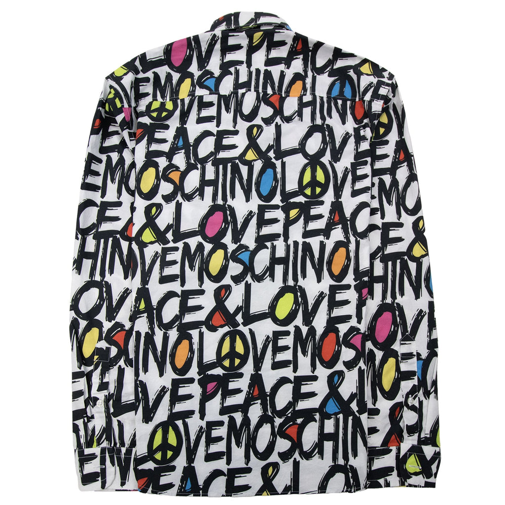 Love Moschino All Over Multi Logo Shirt White