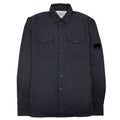 Cp Company Front Pocket Button Up Overshirt Dark Grey