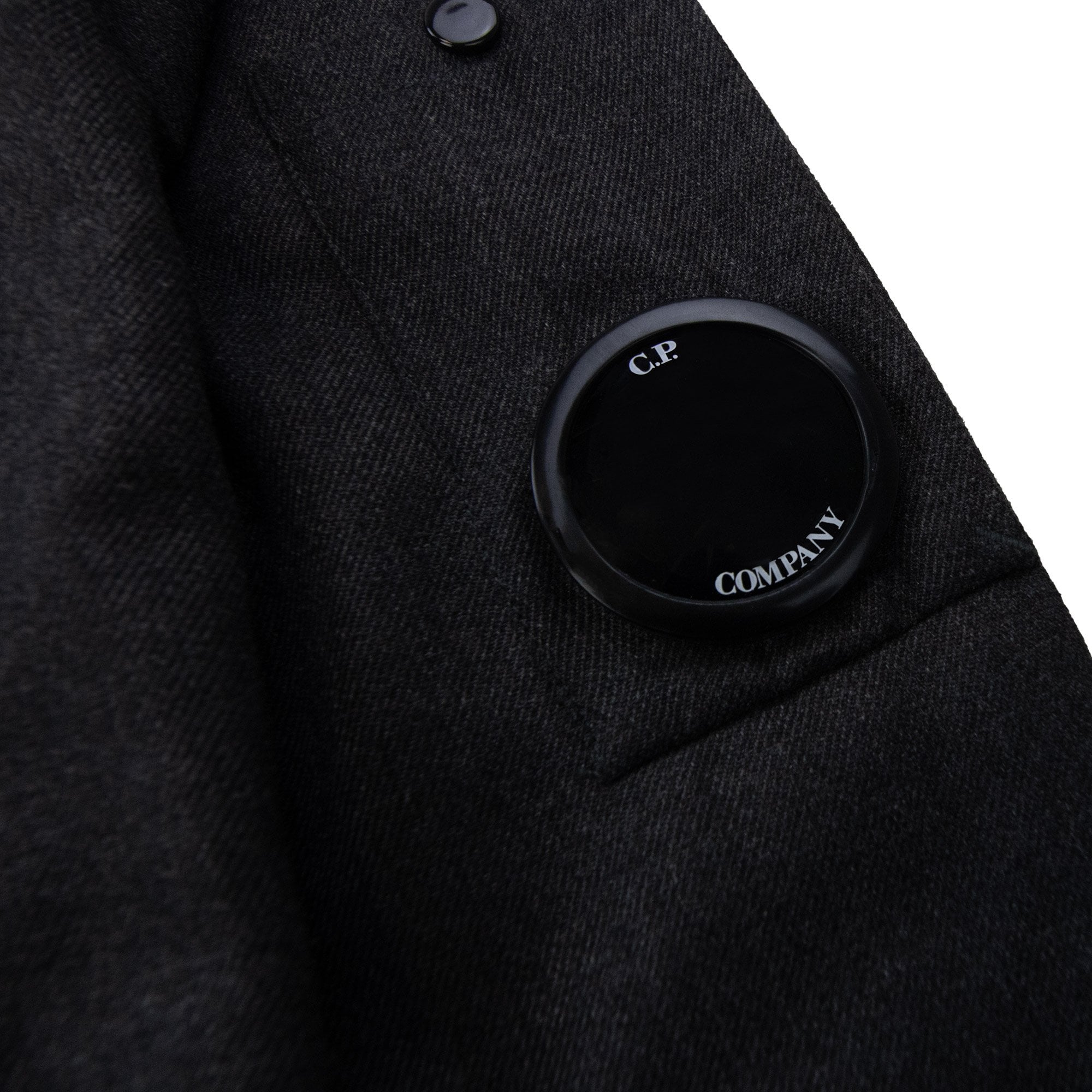 Cp Company Front Pocket Button Up Overshirt Dark Grey