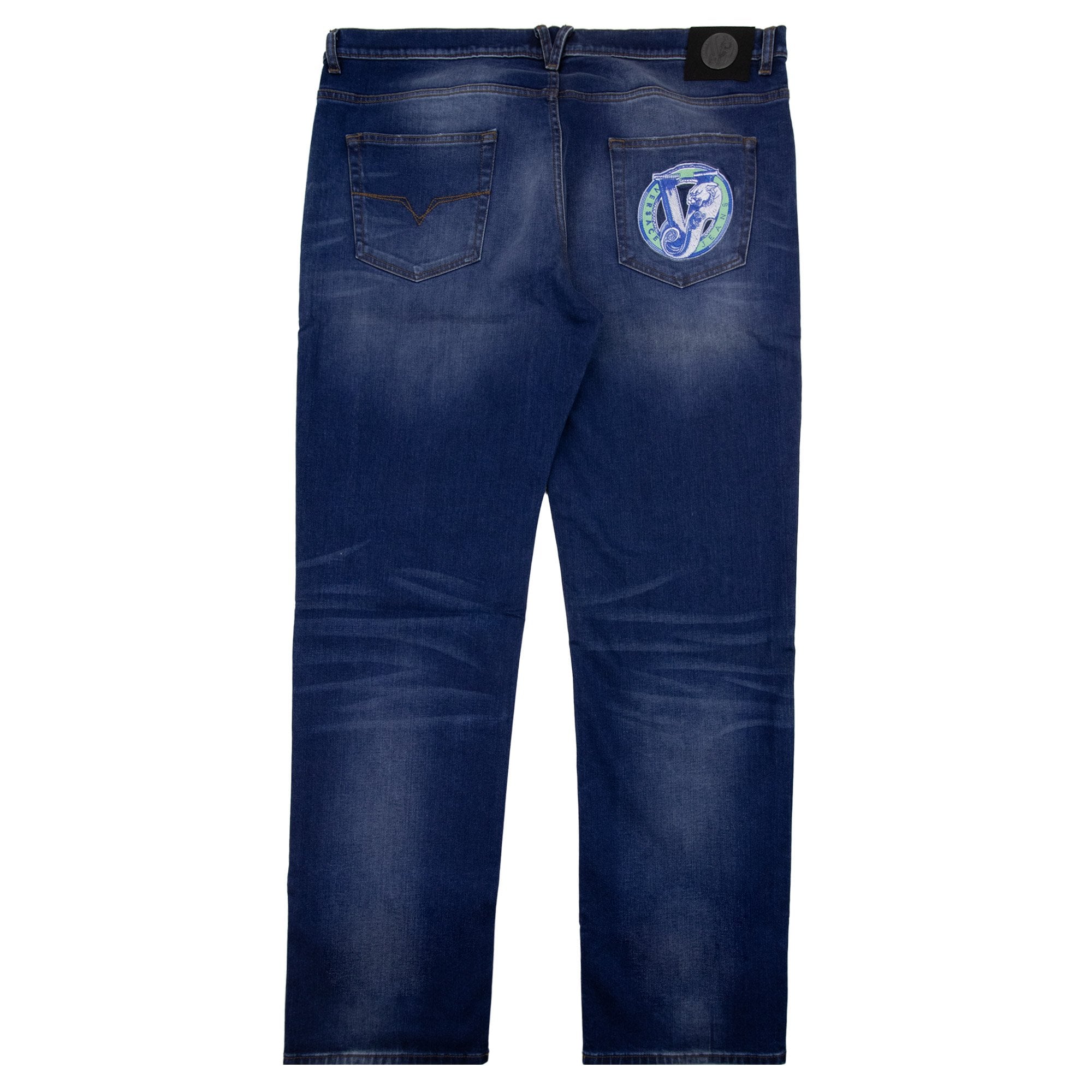 Versace Jeans Embroiderd Back Pocket Denim Jean Denim Blue