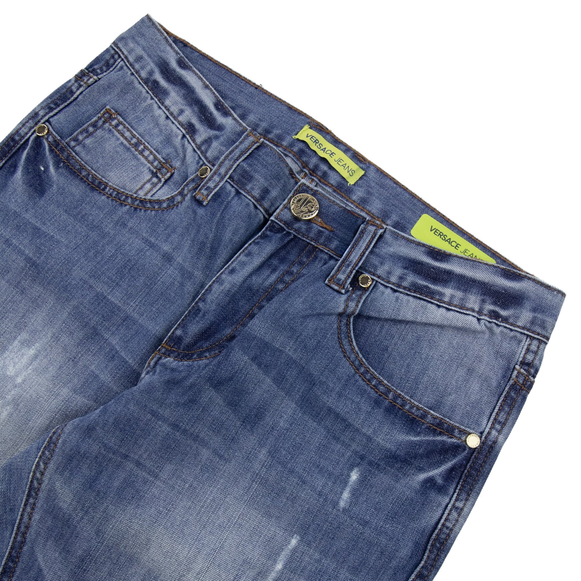 Versace Jeans Slim Fit Pocket Tiger Jean Denim Blue