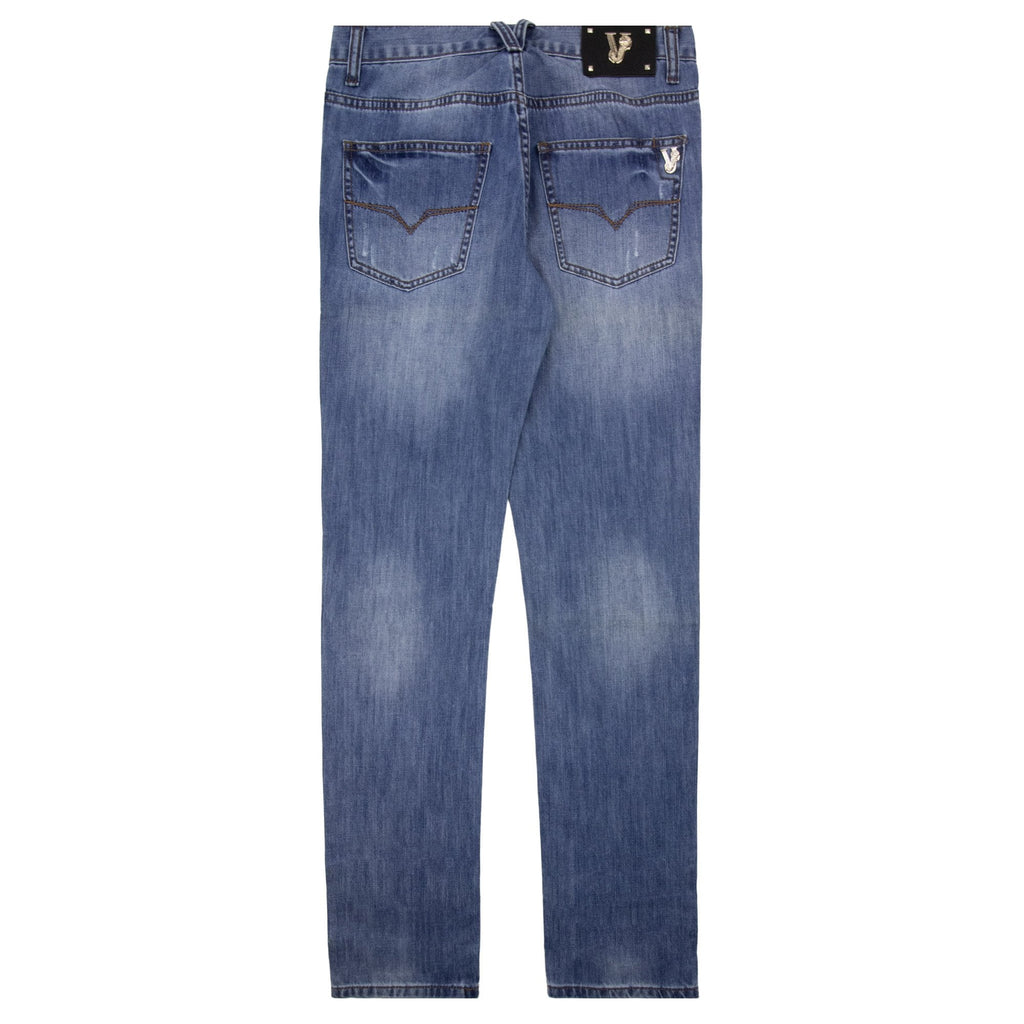 Versace Jeans Slim Fit Pocket Tiger Jean Denim Blue