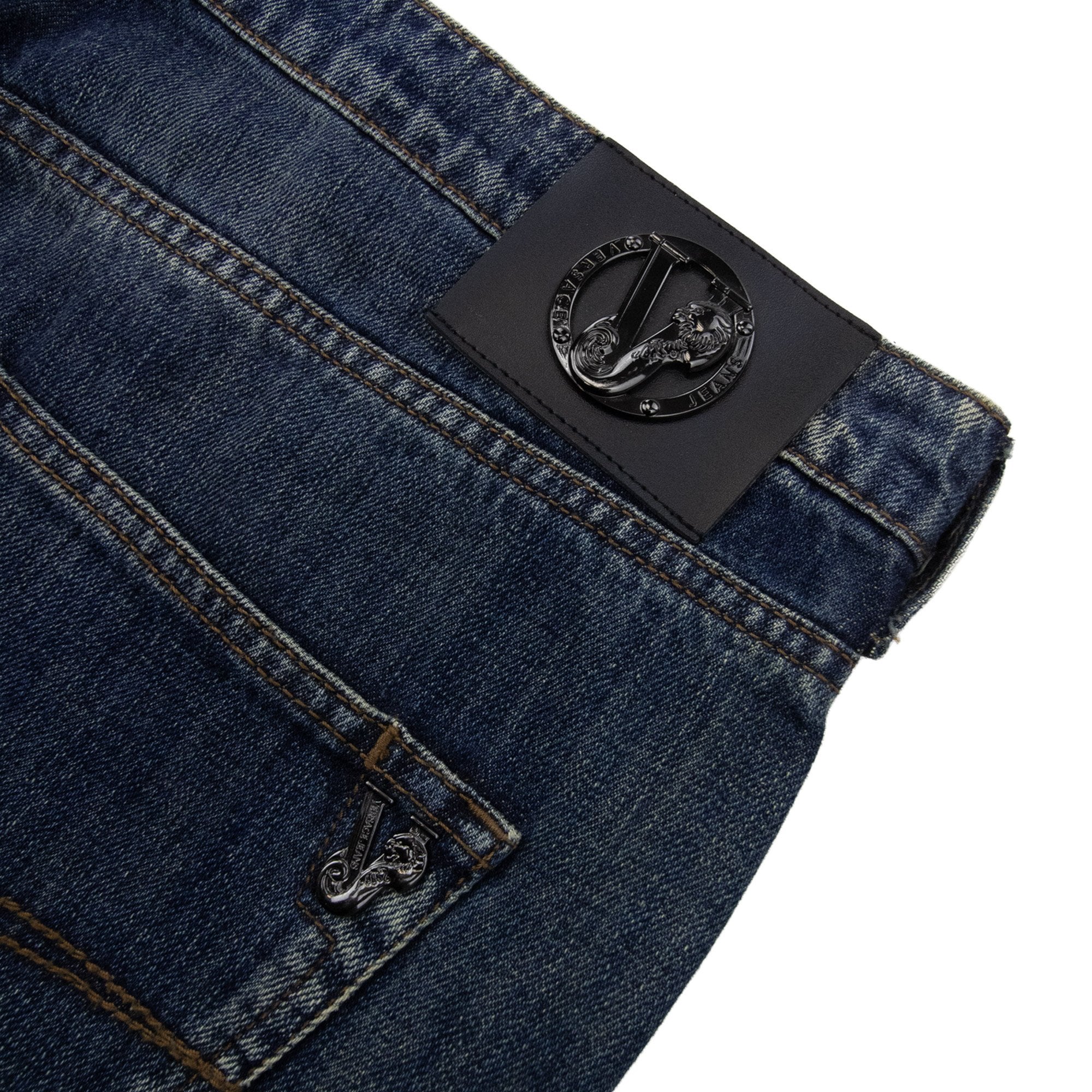 Versace Jeans Pocket Tiger Relax Fit Jean Dark Denim