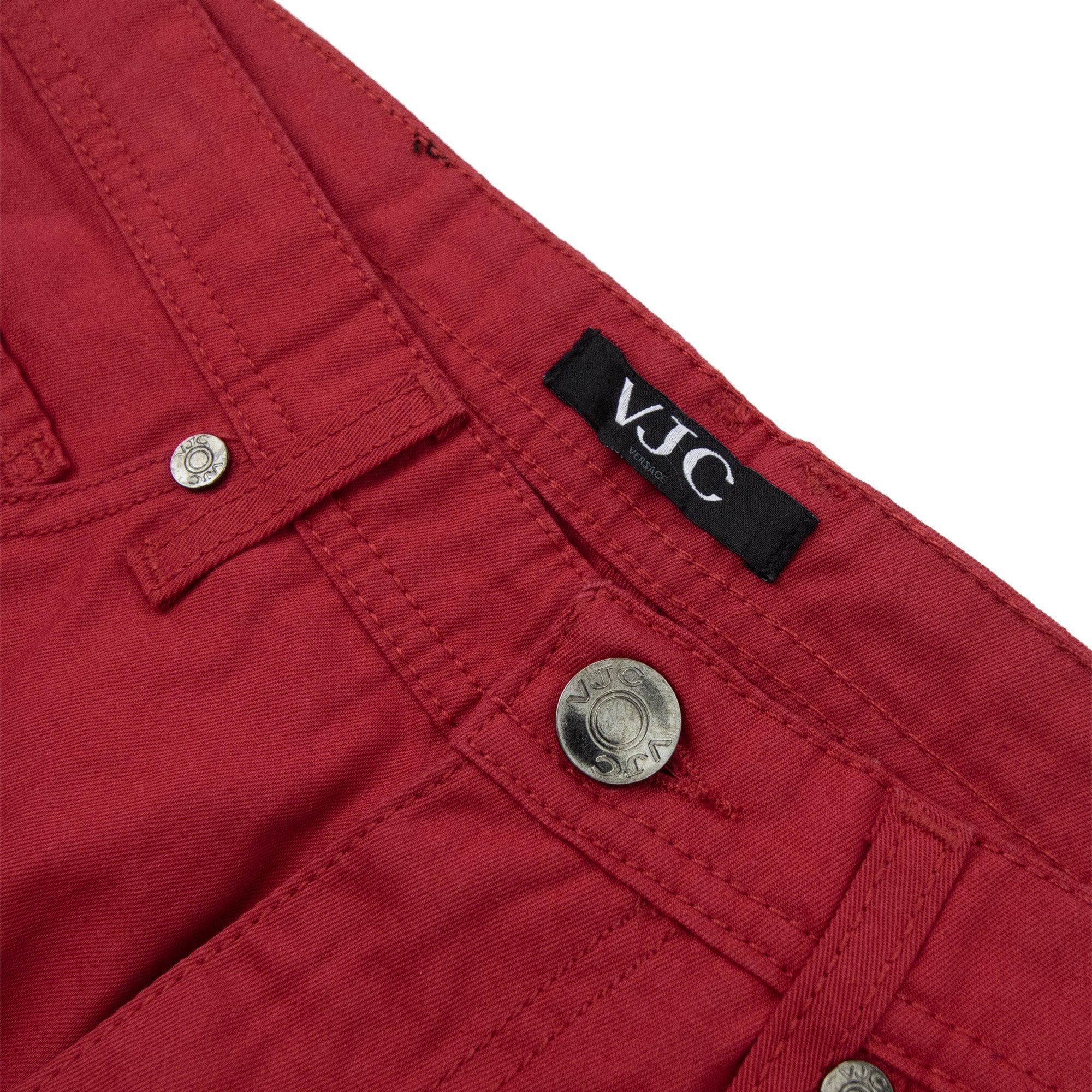 Versace Vjc Easy Fabric 5 Pocket Jeans Red