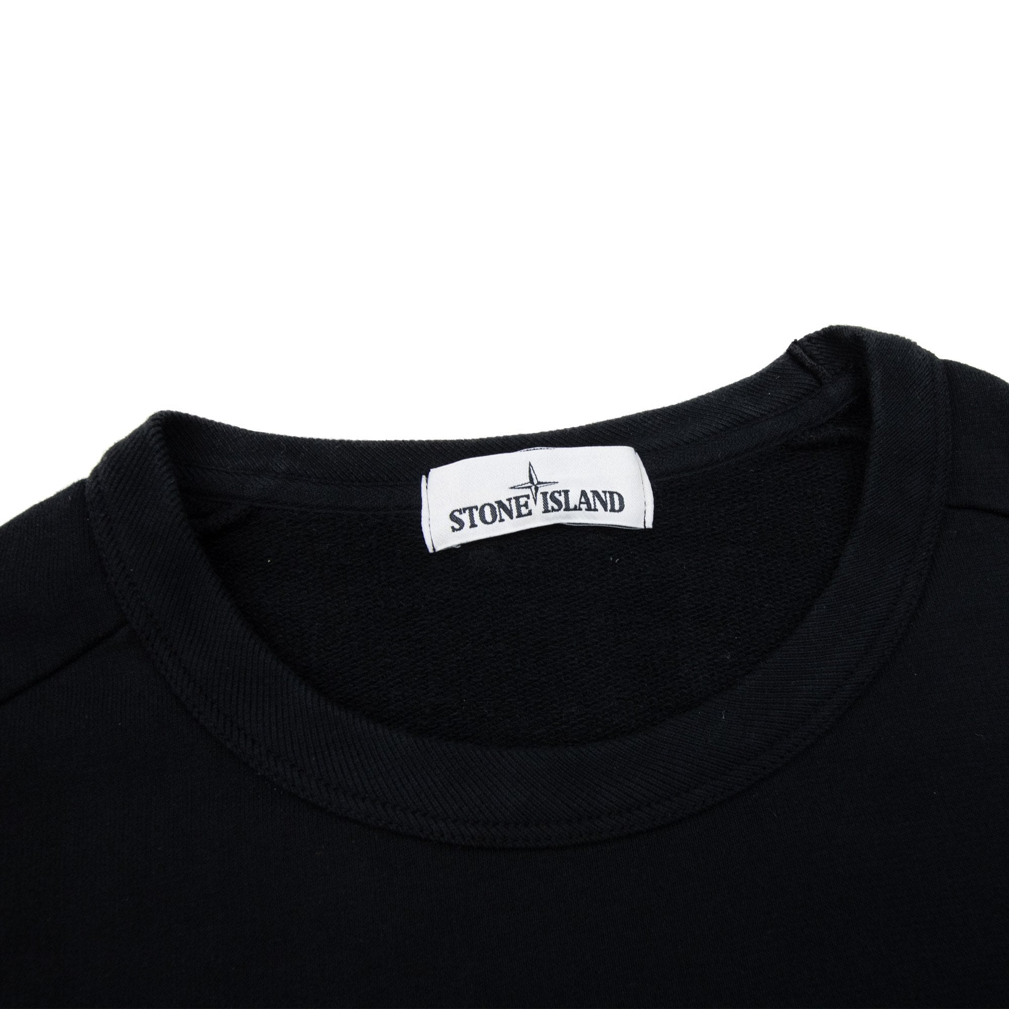 Stone Island Logo Patch Sweatshirt Black V0029