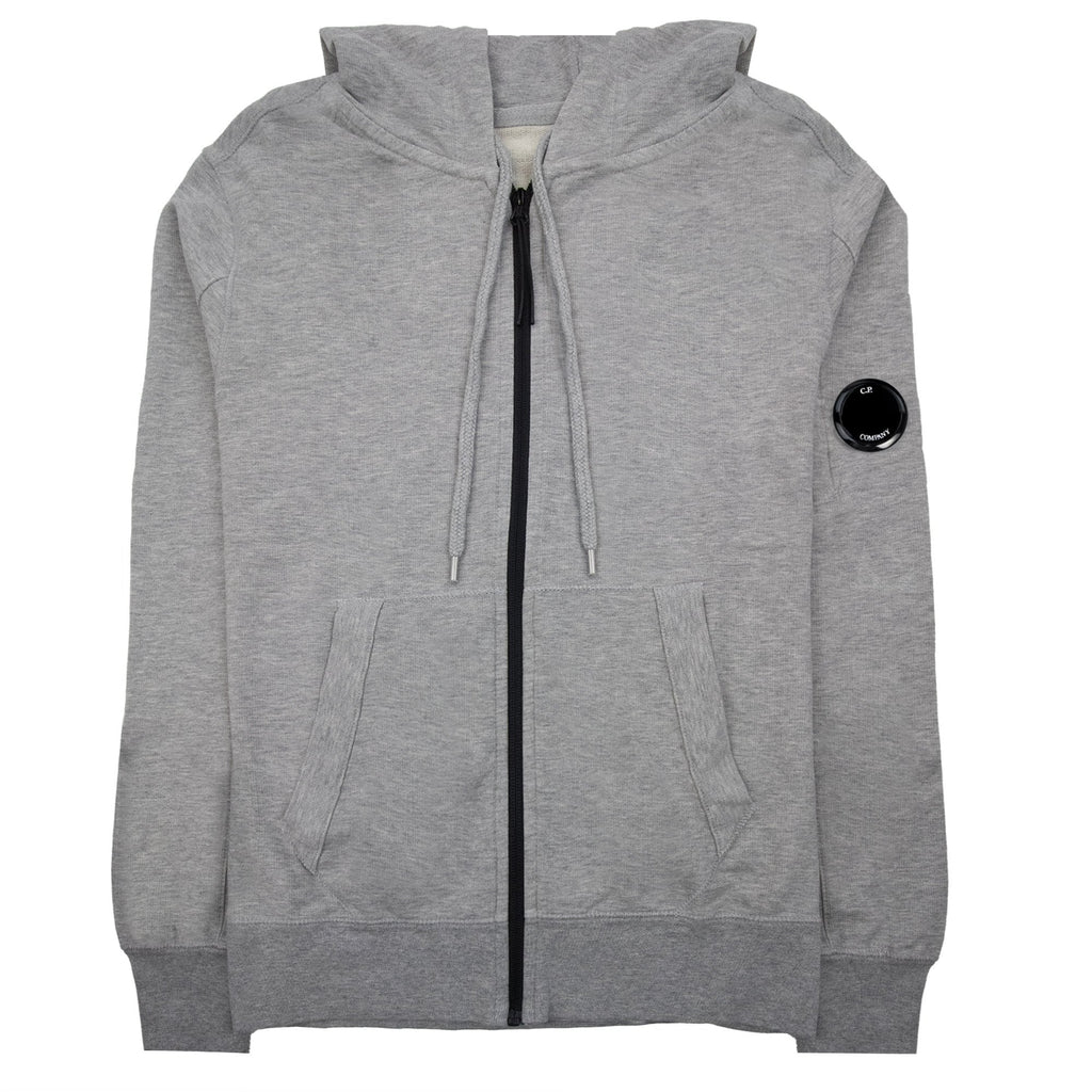 Cp Company Light Fleece Open Hooded Sweatshirt Grey M93