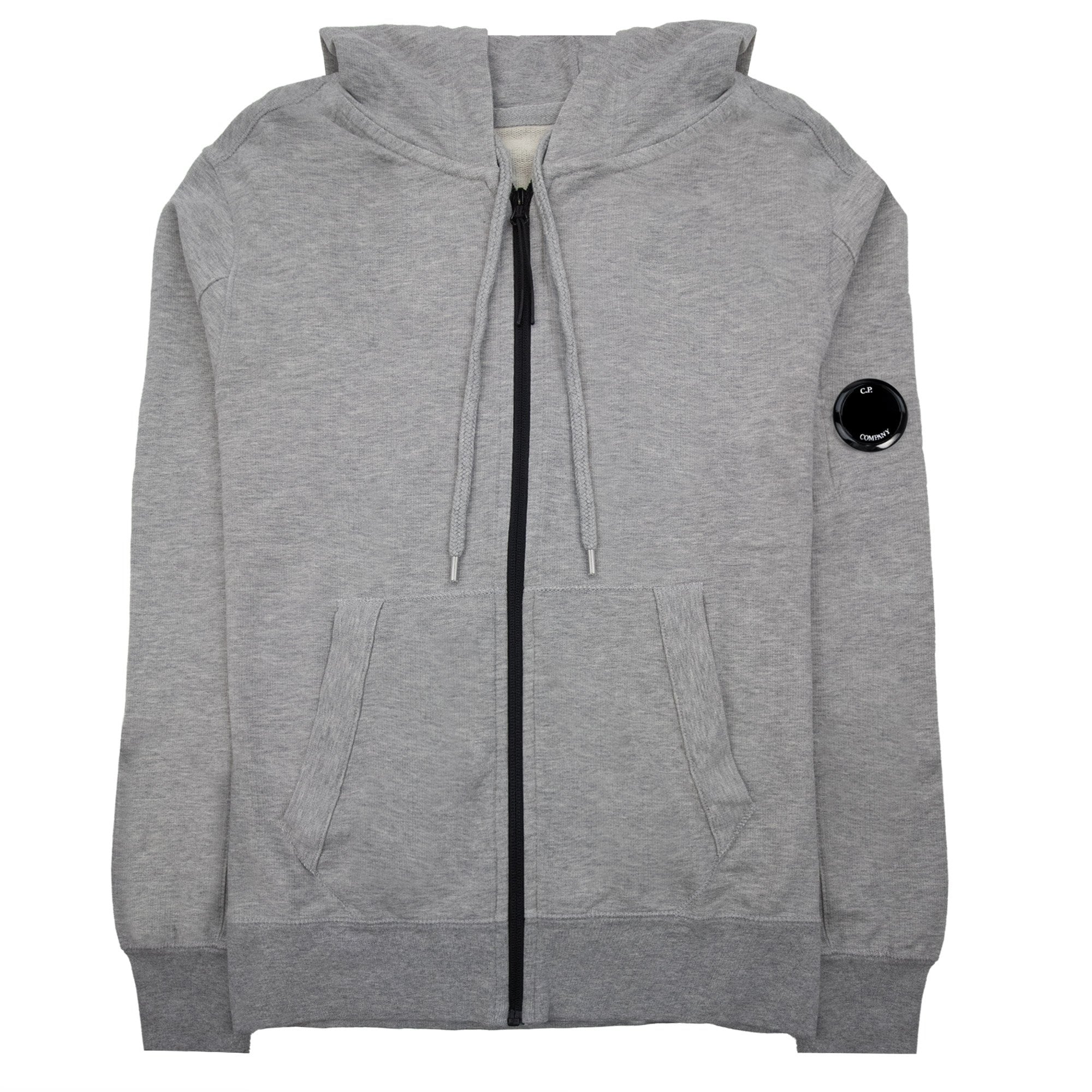 Cp Company Light Fleece Open Hooded Sweatshirt Grey M93