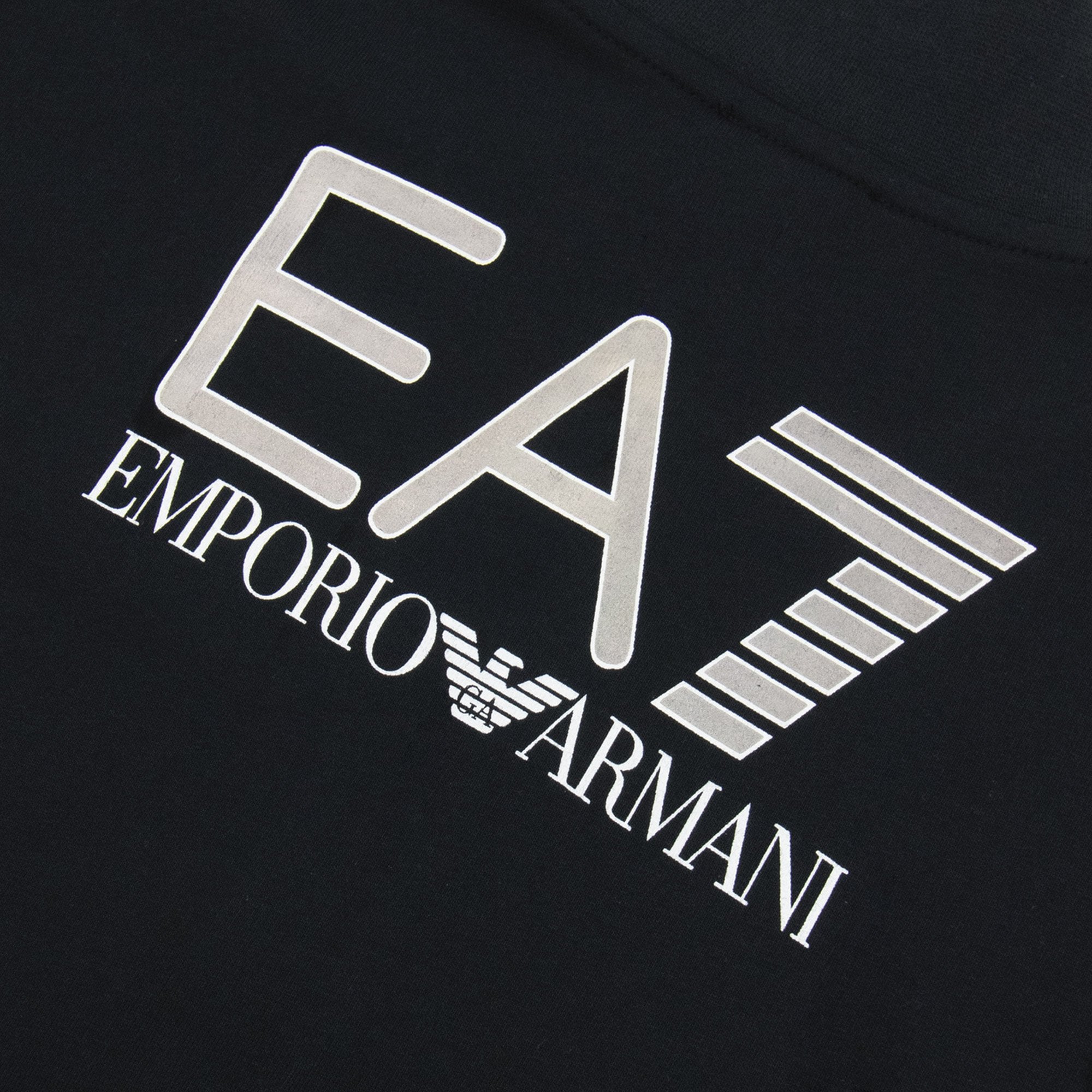 Ea7 Junior Reflective Back Logo Tracksuit Black