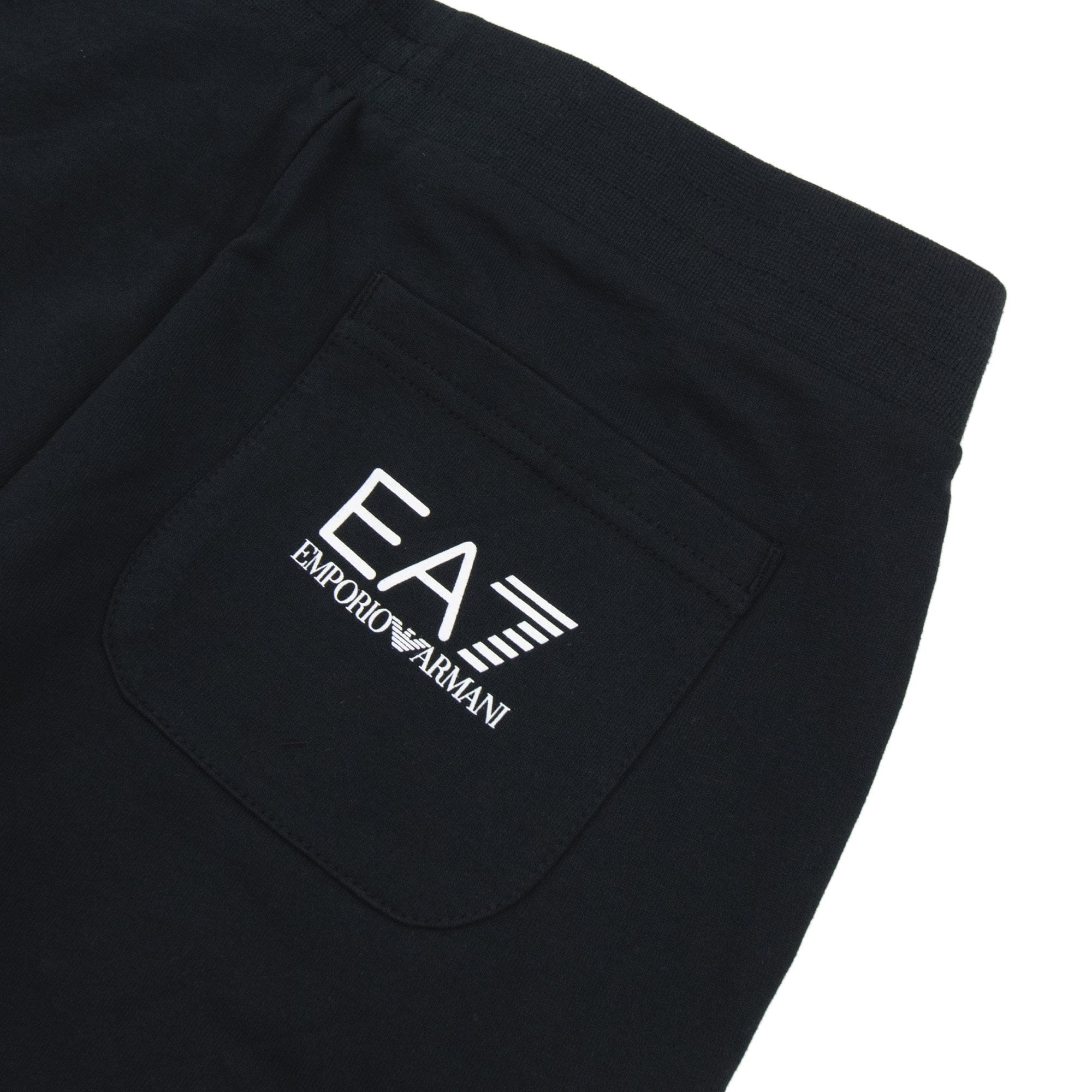 Ea7 Junior Reflective Back Logo Tracksuit Black