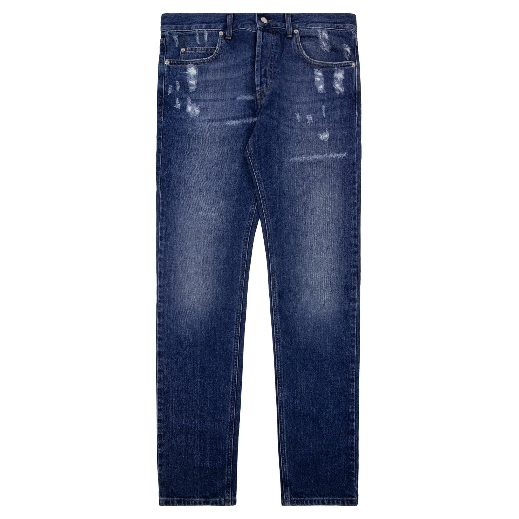Mcq By Alexander Mcqueen Mcq Skinny Fit Ripped Jean Denim Blue