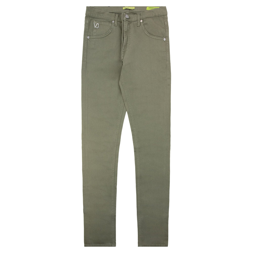 Versace Jeans Skinny Fit Logo Jeans Khaki