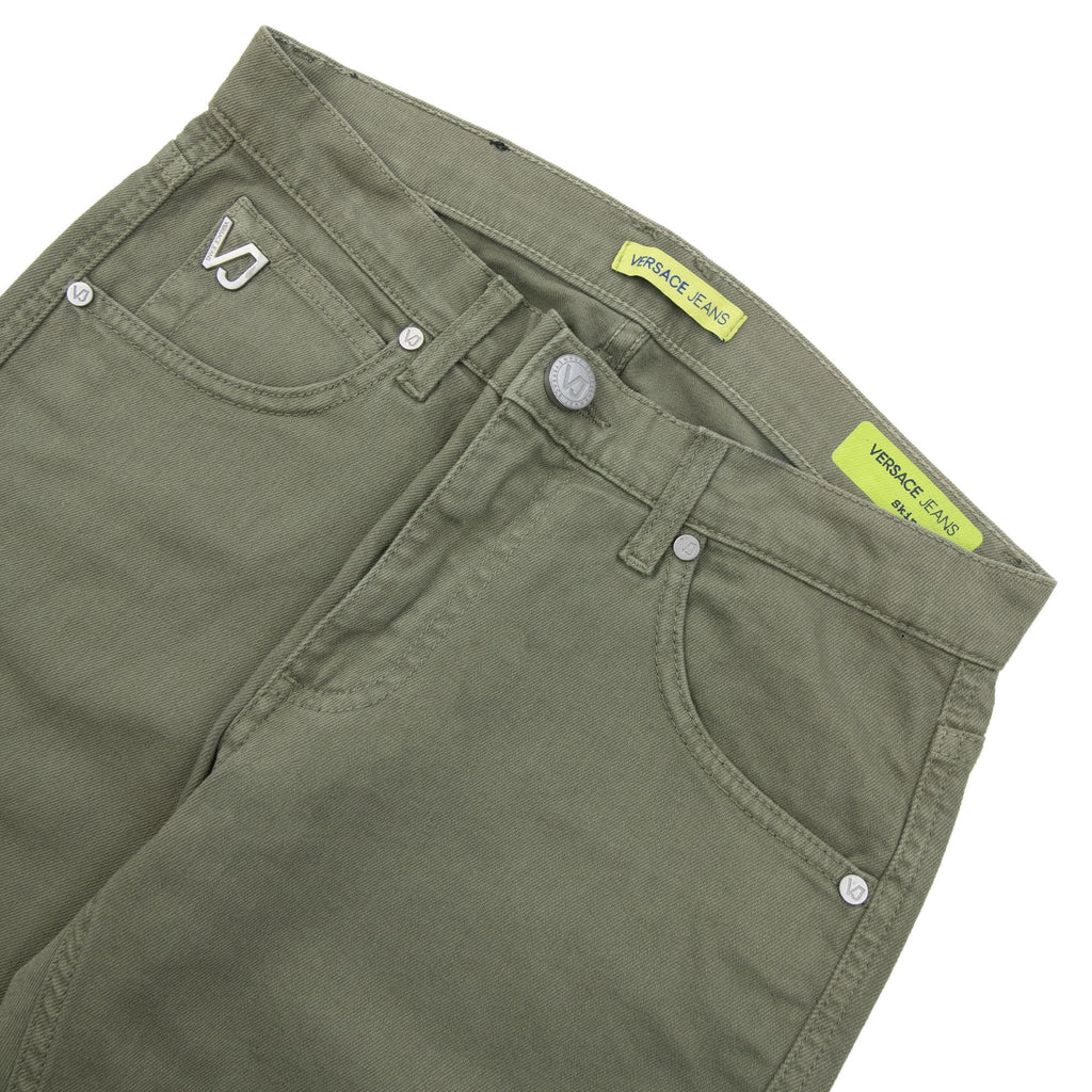 Versace Jeans Skinny Fit Logo Jeans Khaki