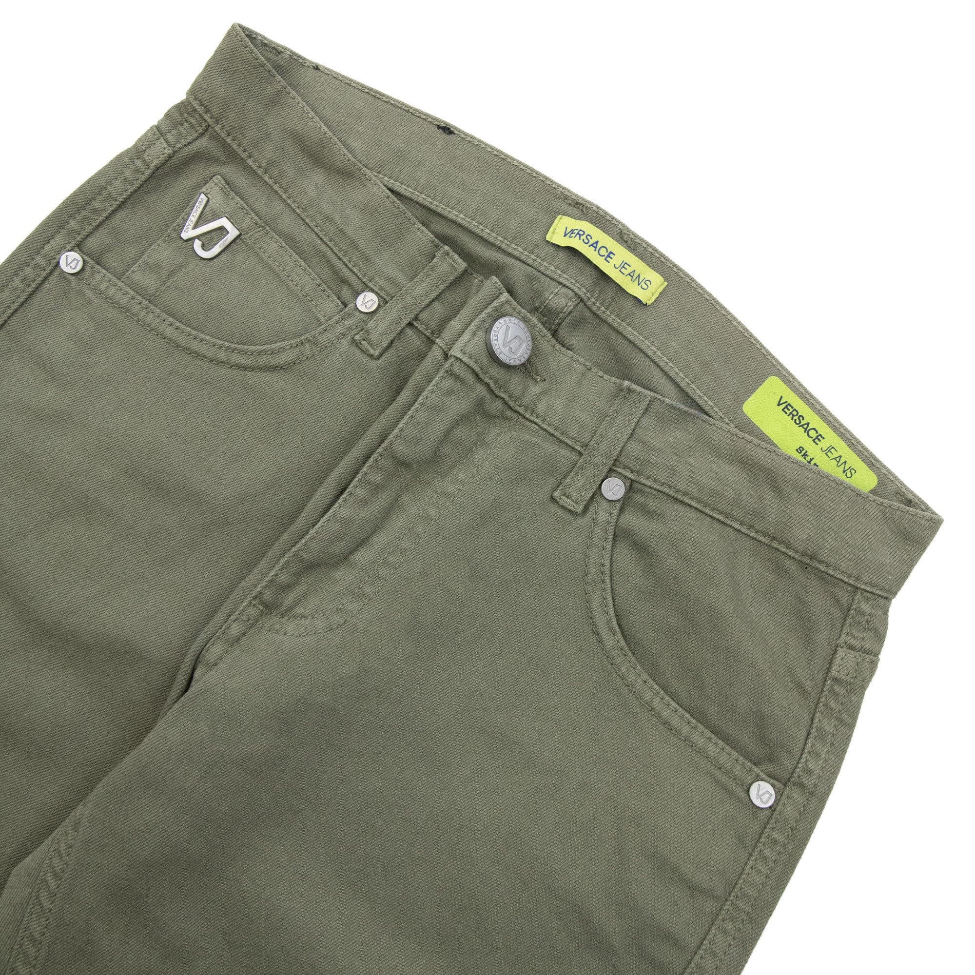 Versace Jeans Skinny Fit Logo Jeans Khaki