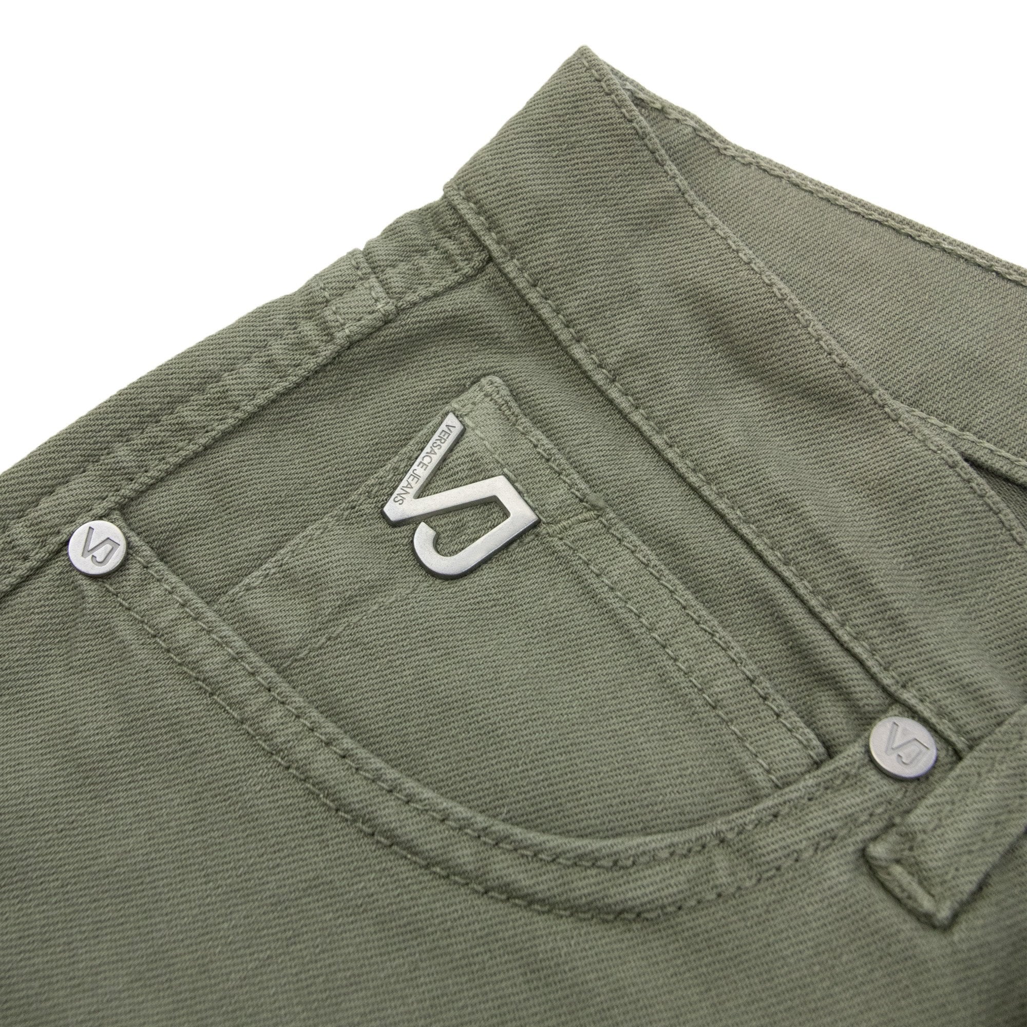 Versace Jeans Skinny Fit Logo Jeans Khaki
