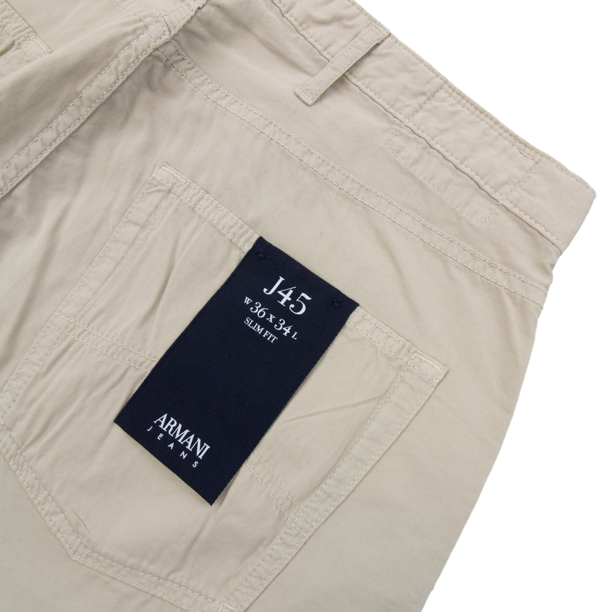 Armani Jeans J45 Slim Fit Jeans Beige