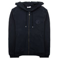 Versace Collection Embroidered Logo Zip Up Hoody Black