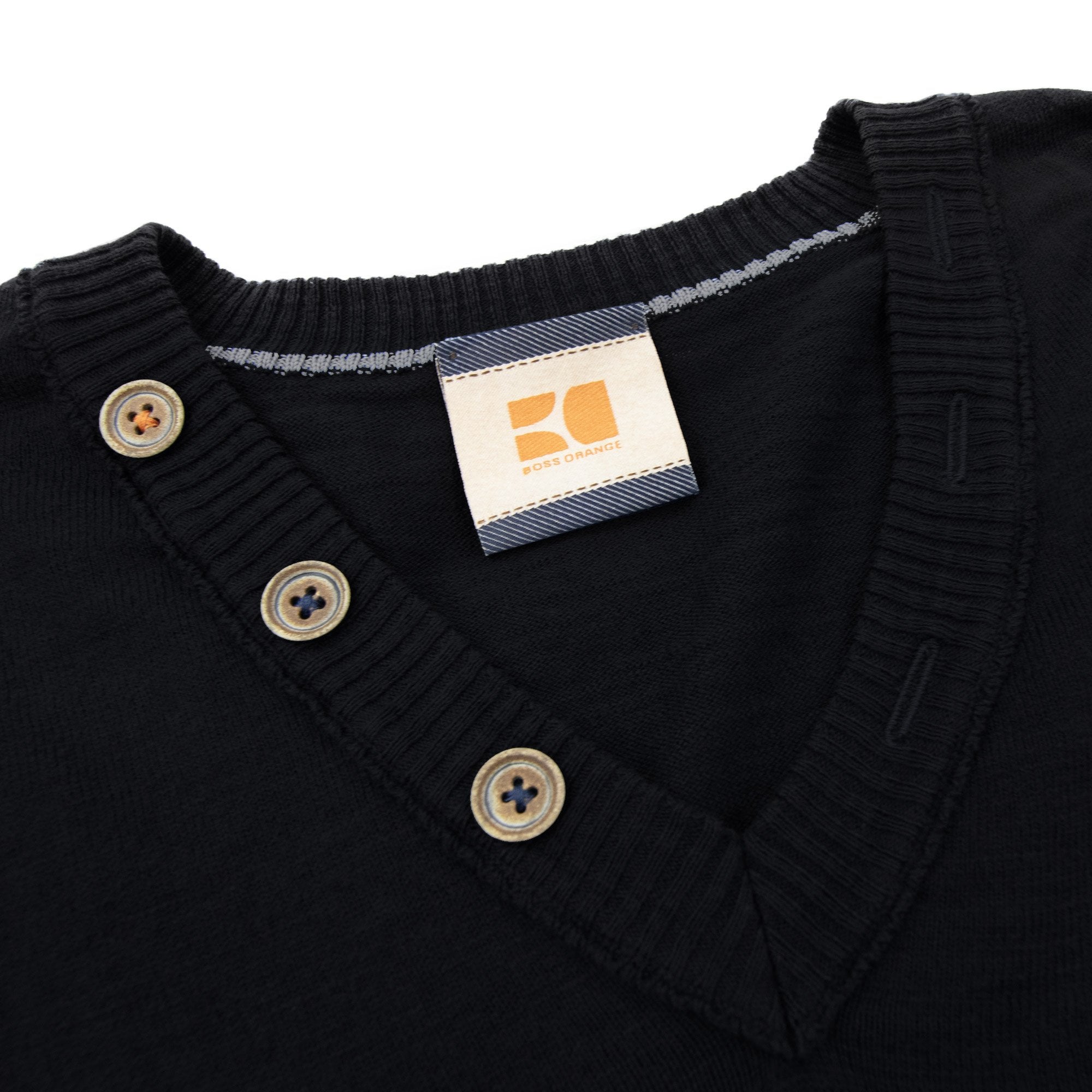 Hugo Boss Light Fleece V Neck Sweatshirt Black SA30