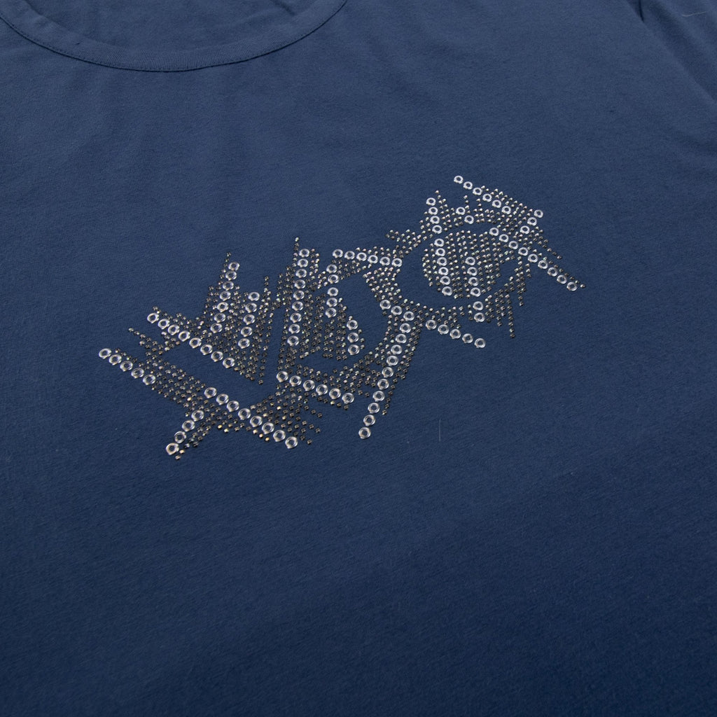 Versace Punk Loose Studs T Shirt Navy Blue