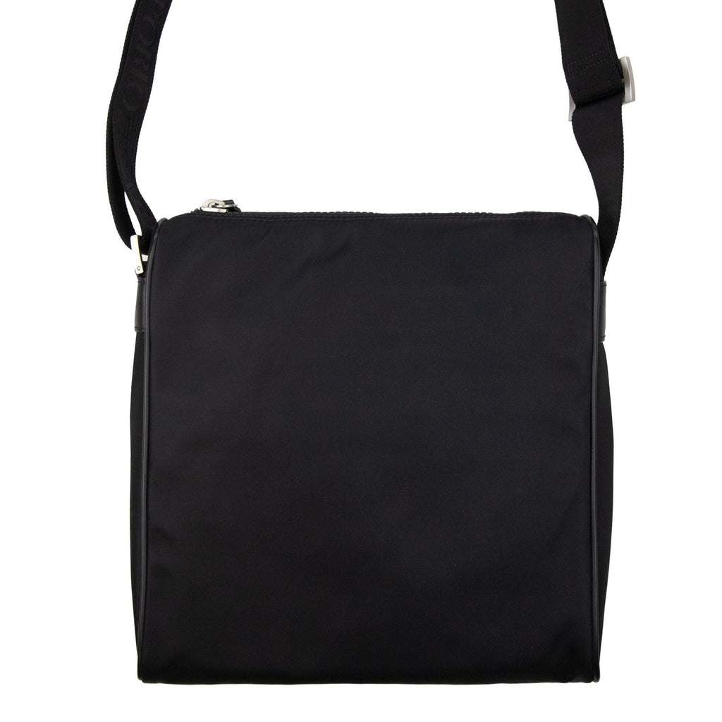 Emporio Armani Badge Nylon Cross Body Messenger Bag Black