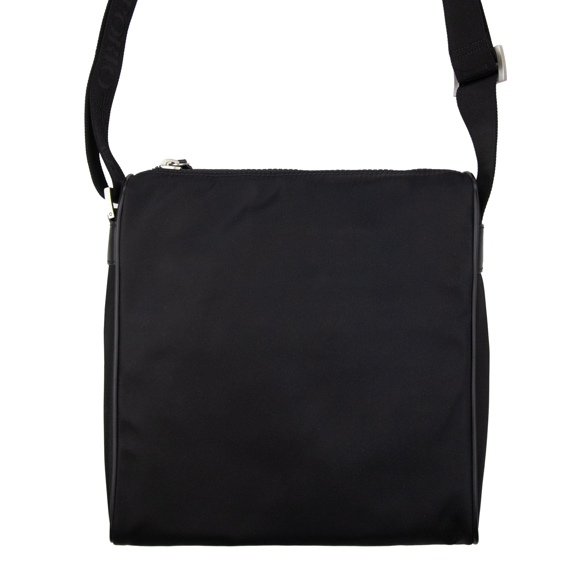 Emporio Armani Badge Nylon Cross Body Messenger Bag Black