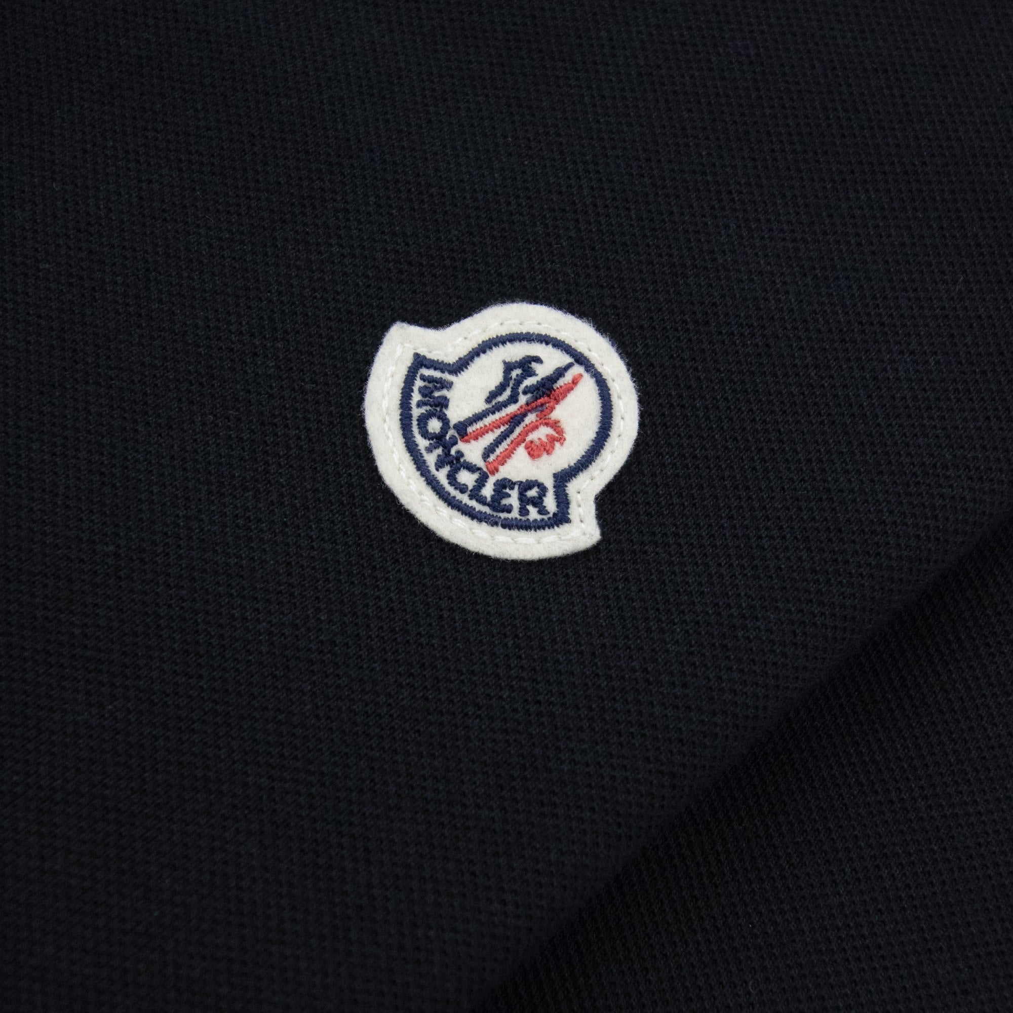 Moncler Junior Logo Maglia Polo Black