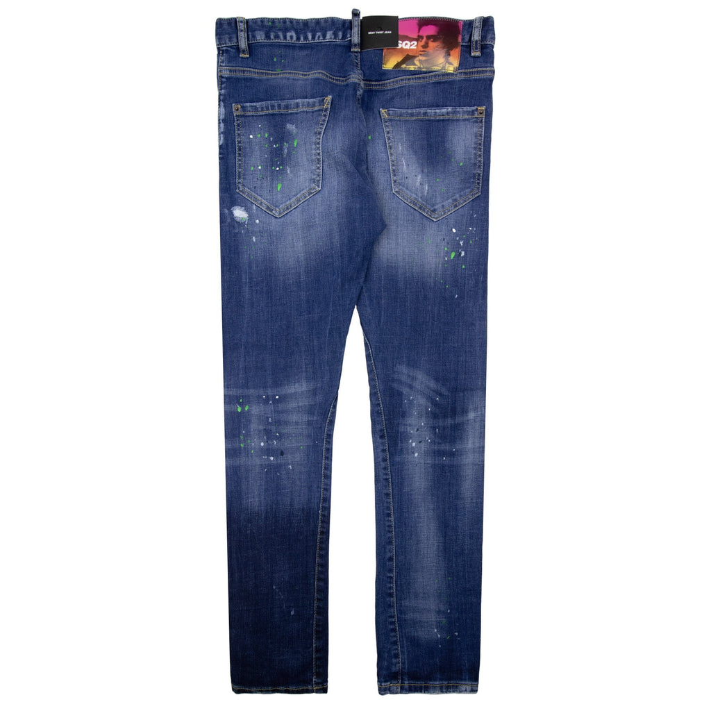 Dsquared2 Sexy Twist Paint Splatter Jean Denim 470
