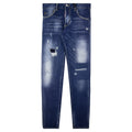 Dsquared2 Distressed Green Tab Slim Jean Denim 470