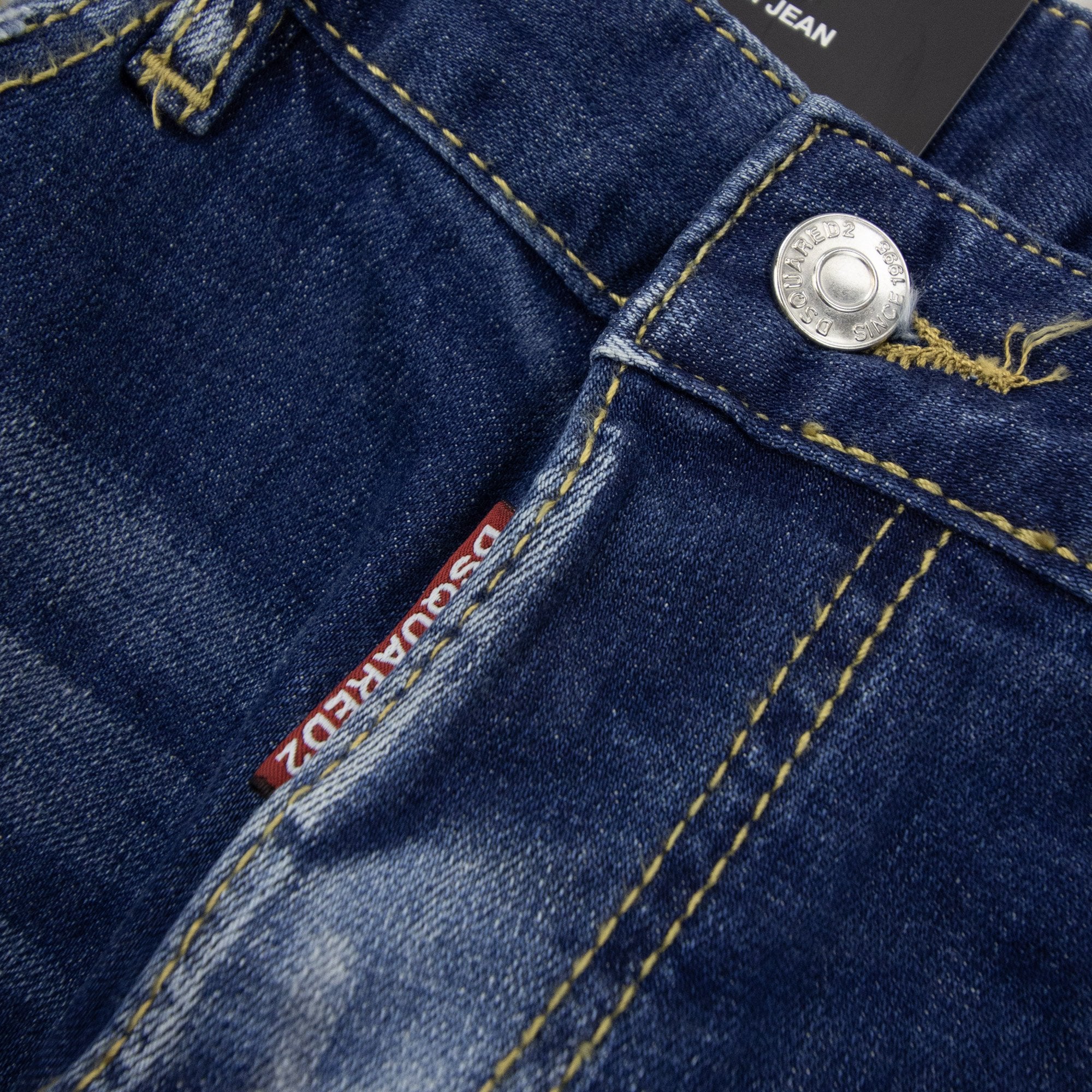 Dsquared2 Distressed Green Tab Slim Jean Denim 470
