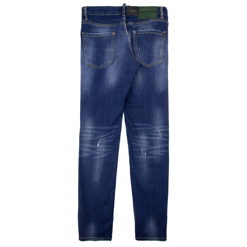 Dsquared2 Distressed Green Tab Slim Jean Denim 470