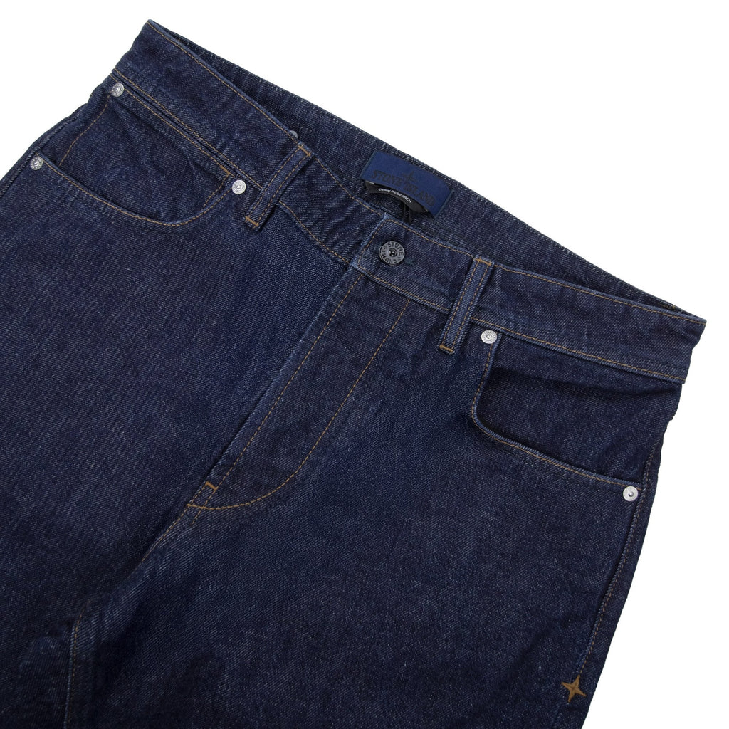 Stone Island J100005 Indigo Denim-rinsed Straight Fit Jean Denim
