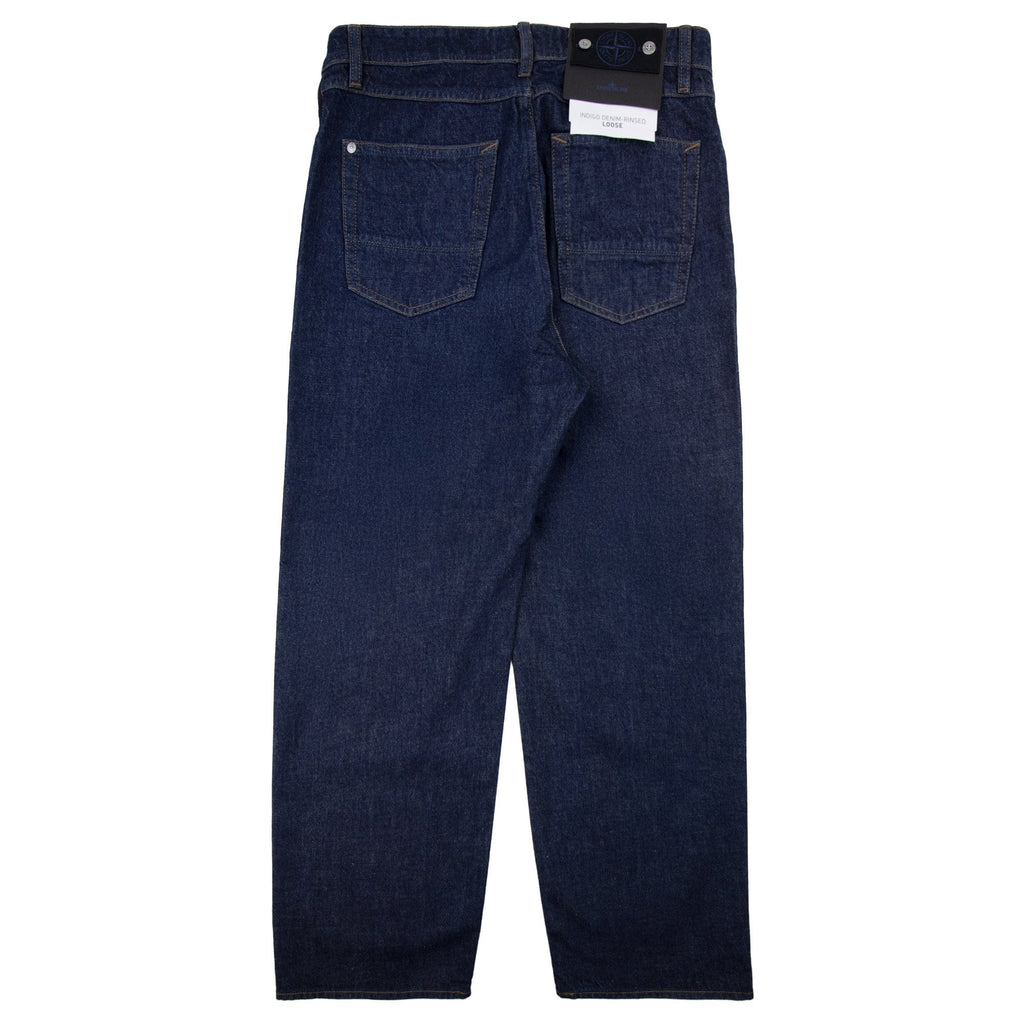 Stone Island J100006 Indigo Denim-raw Loose Fit Jean Denim