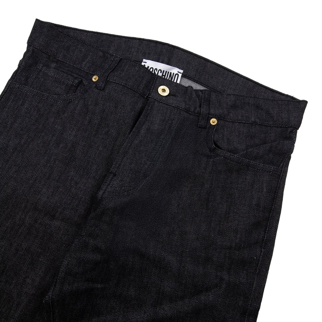 Moschino Couture Straight Leg 5 Pocket Jean Black