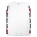 Moschino Underwear Tape Logo Crew Neck Sweatshirt White 0001