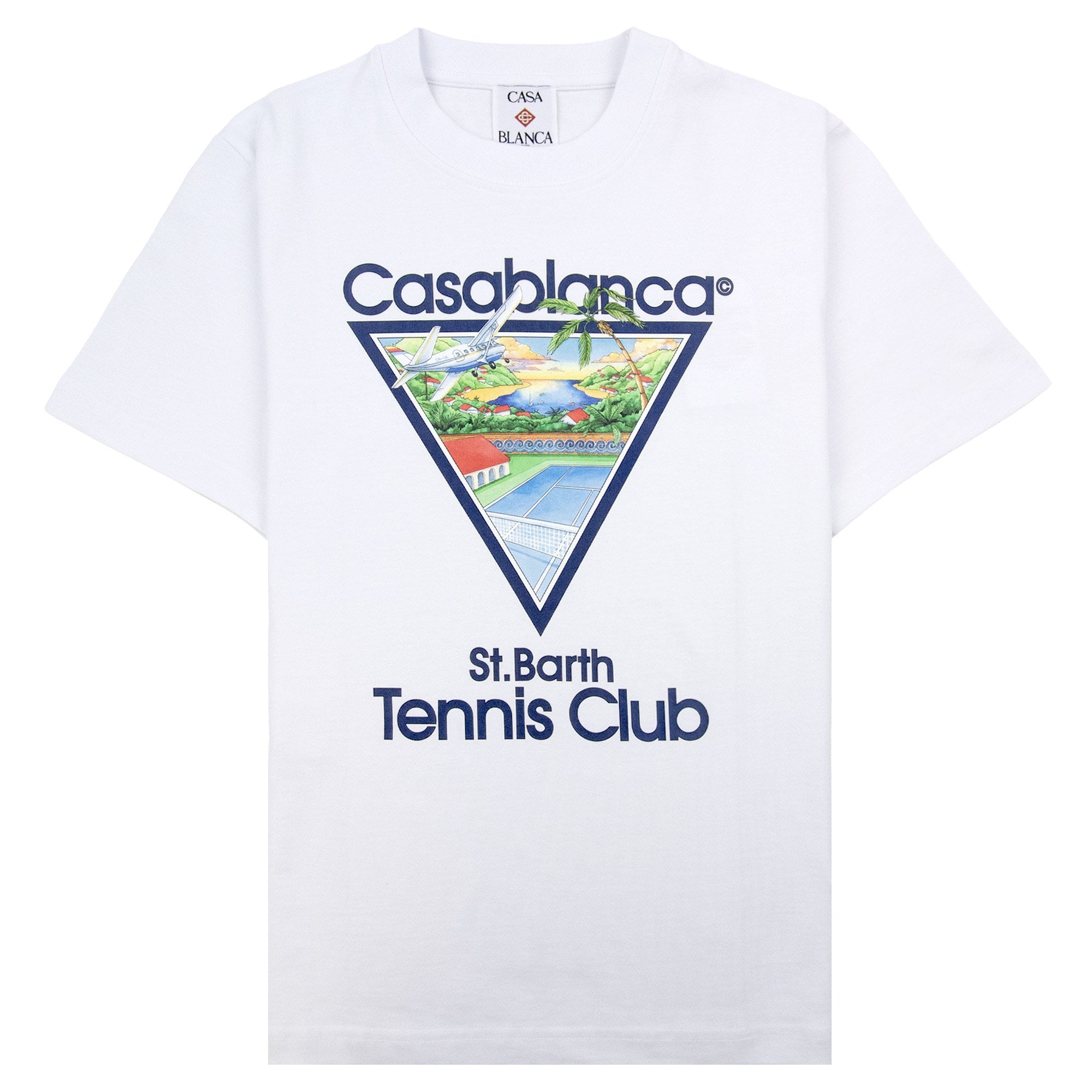 Casablanca Tennis Club Icon St Barth T-shirt White